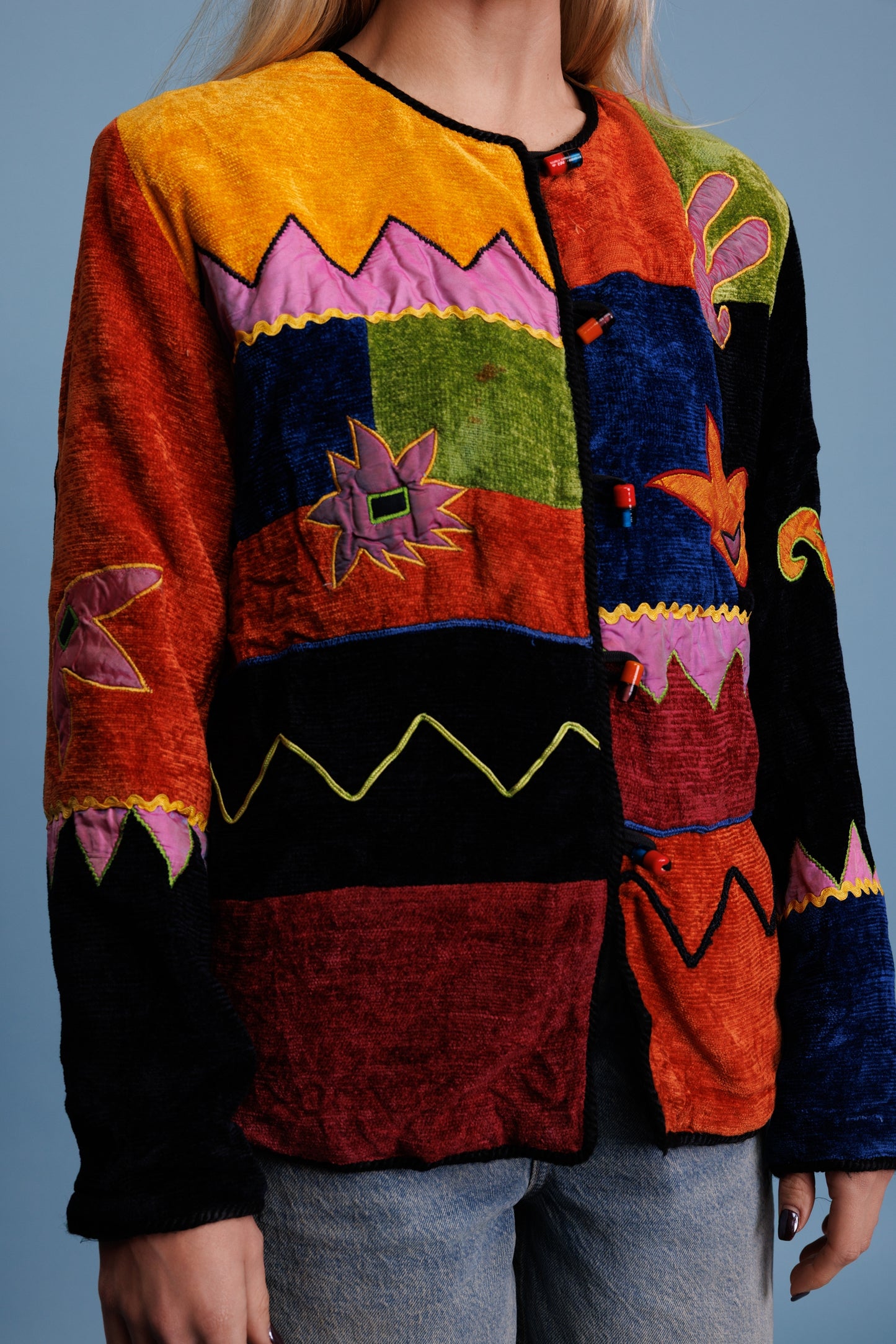 70’s Patchwork Jacket M