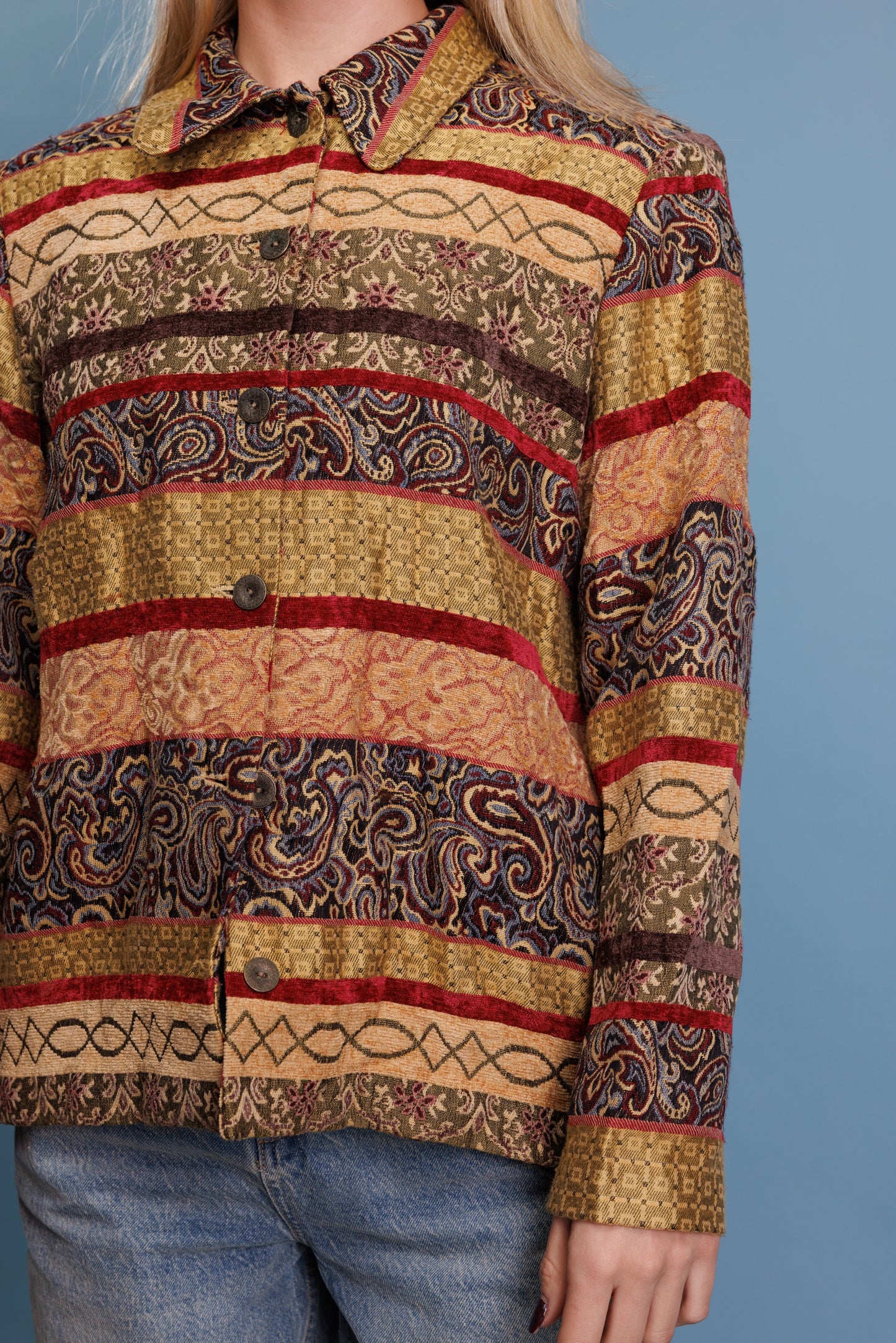 70’s Layered Patchwork Jackst S