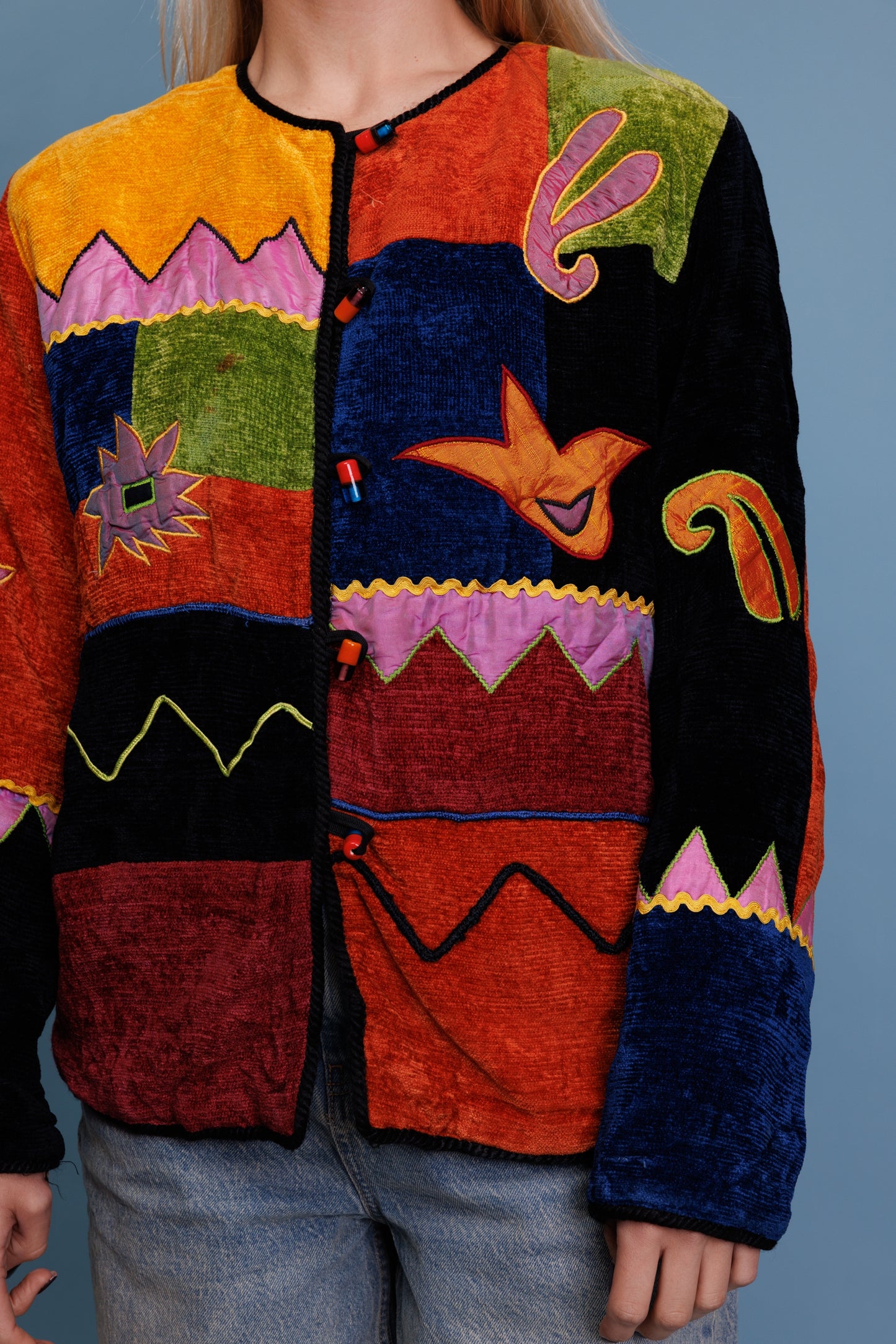 70’s Patchwork Jacket M