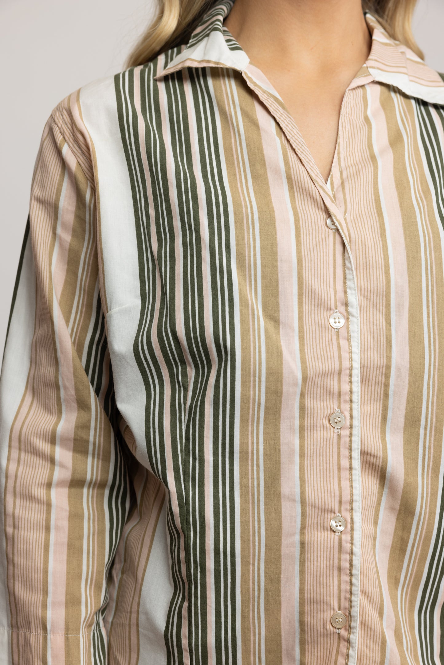 70's Striped Shirt S/M