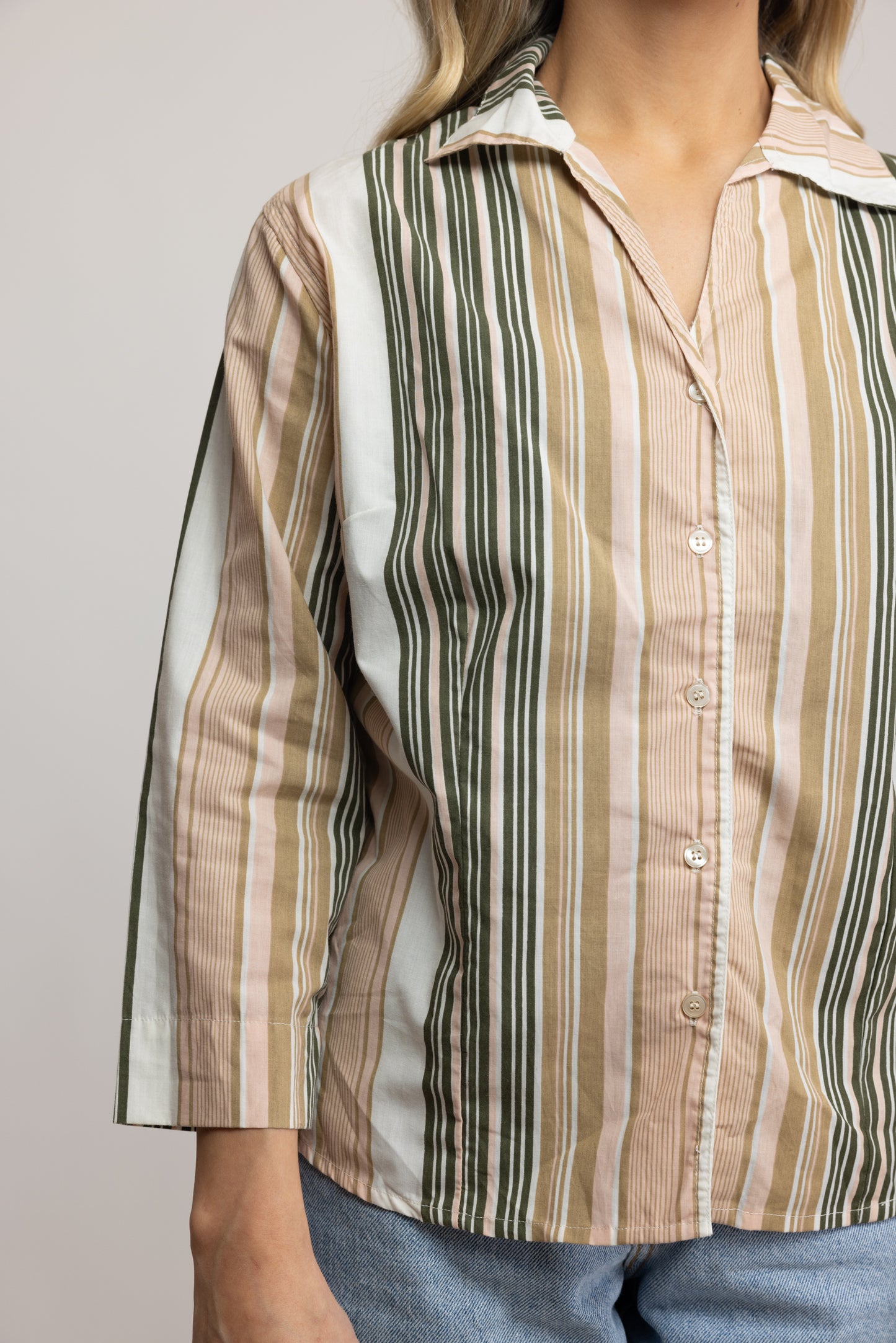 70's Striped Shirt S/M