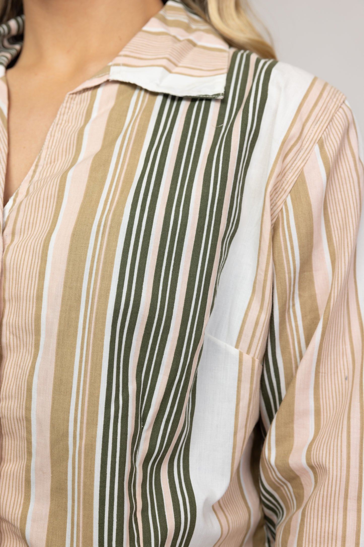70's Striped Shirt S/M