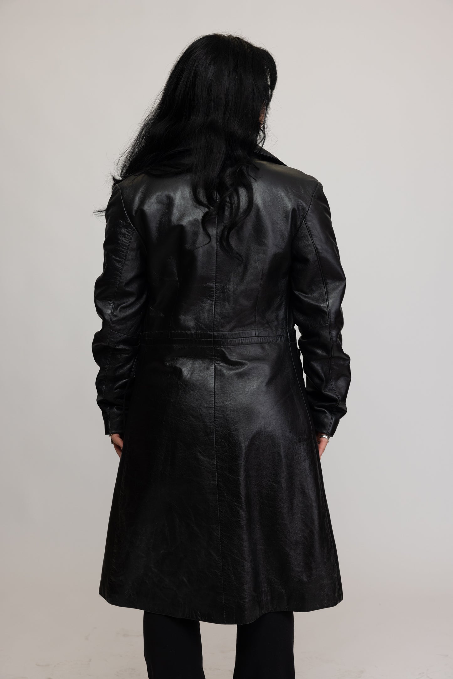 70's Long Leather Jacket XS/S