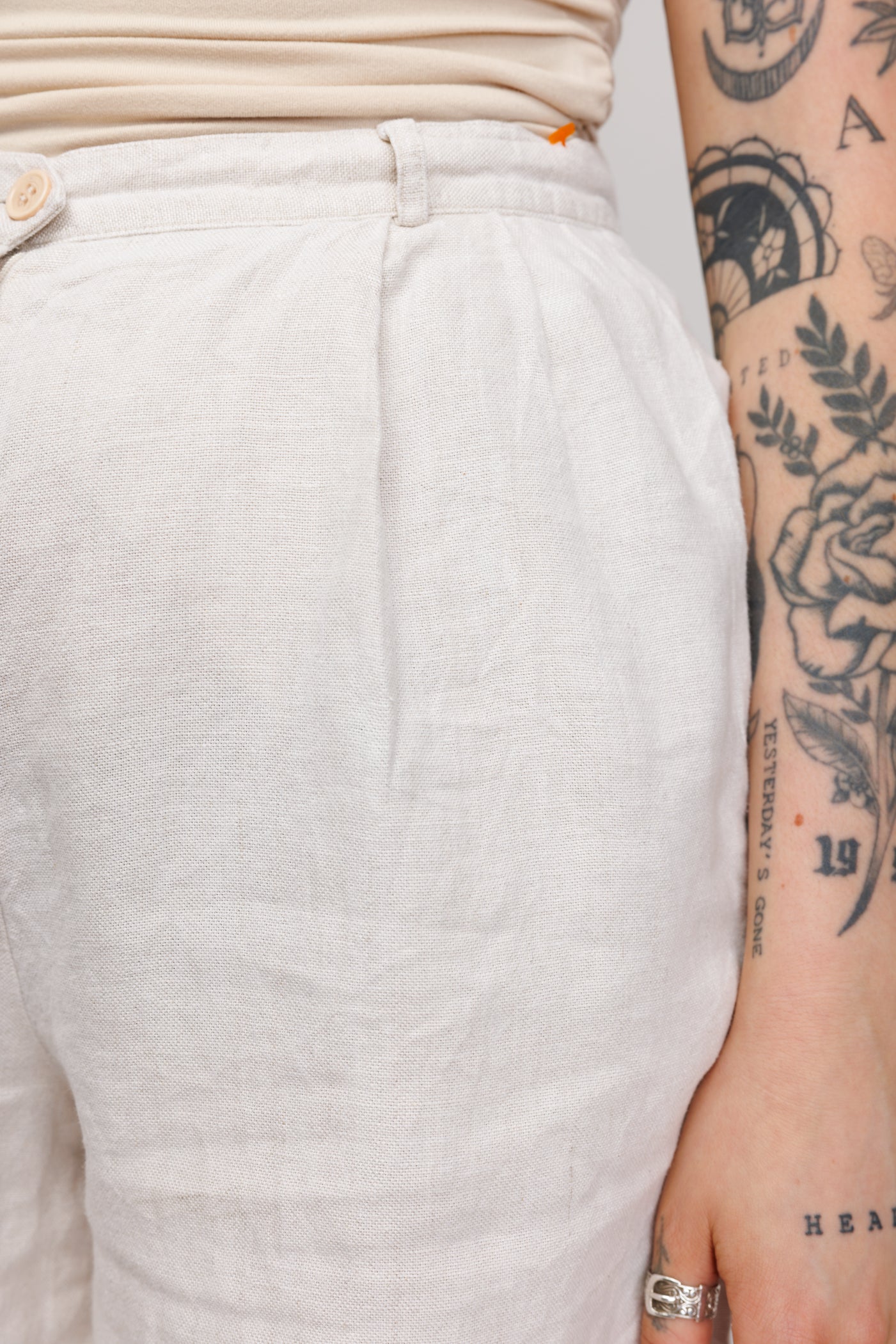 90's Linen Bermuda Shorts S/M