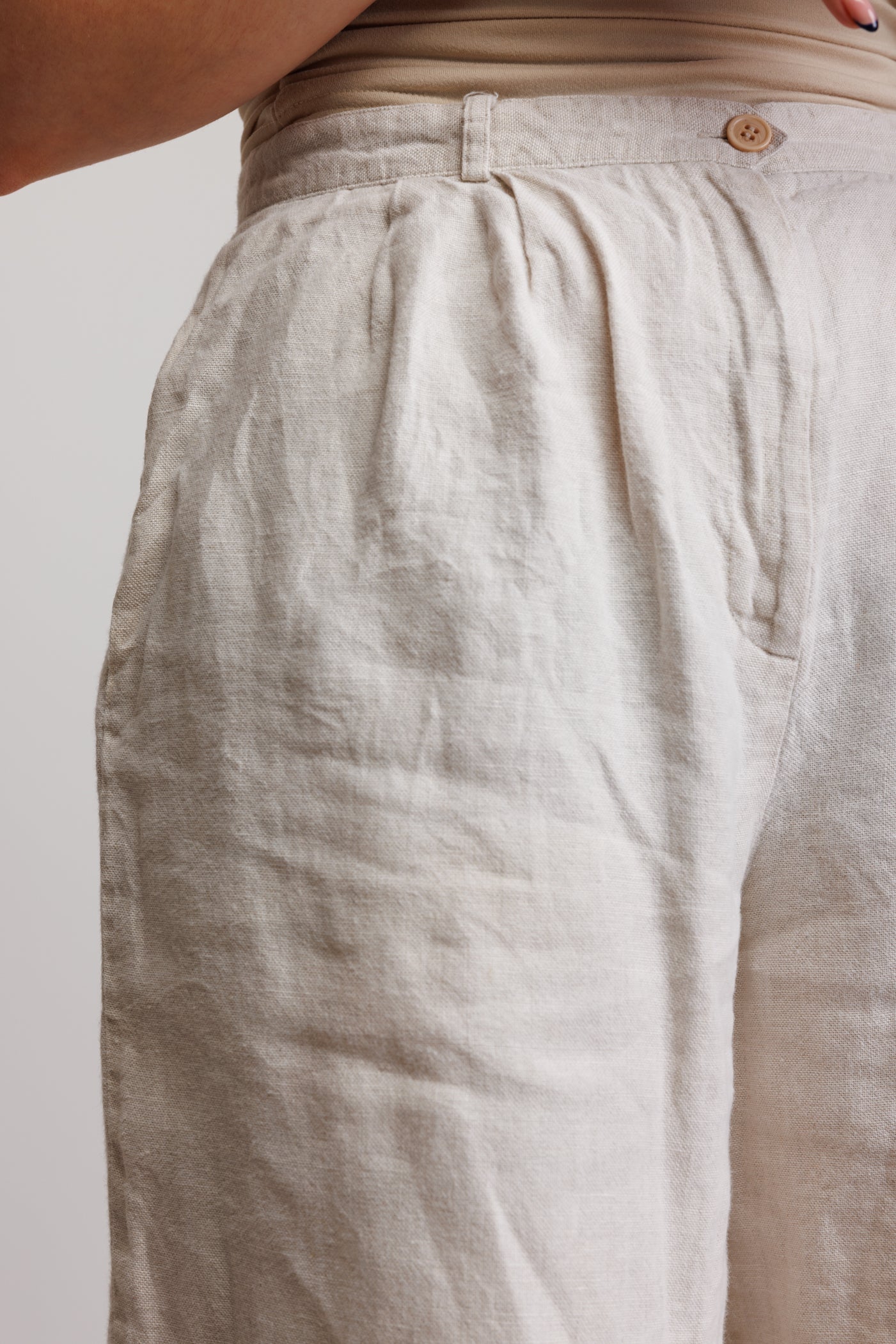 90's Linen Bermuda Shorts S/M