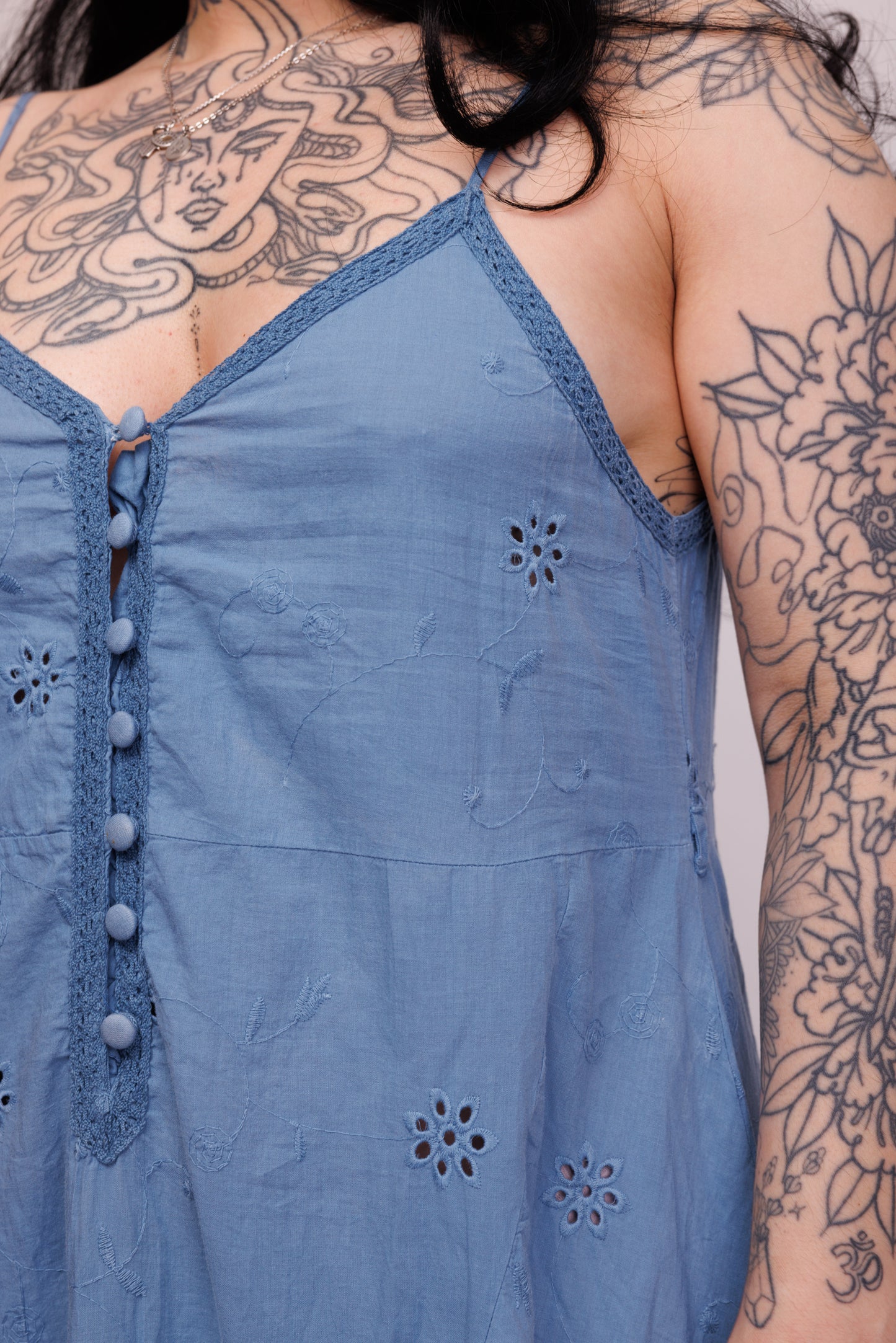 00's Boho Asymetric Midi Dress M