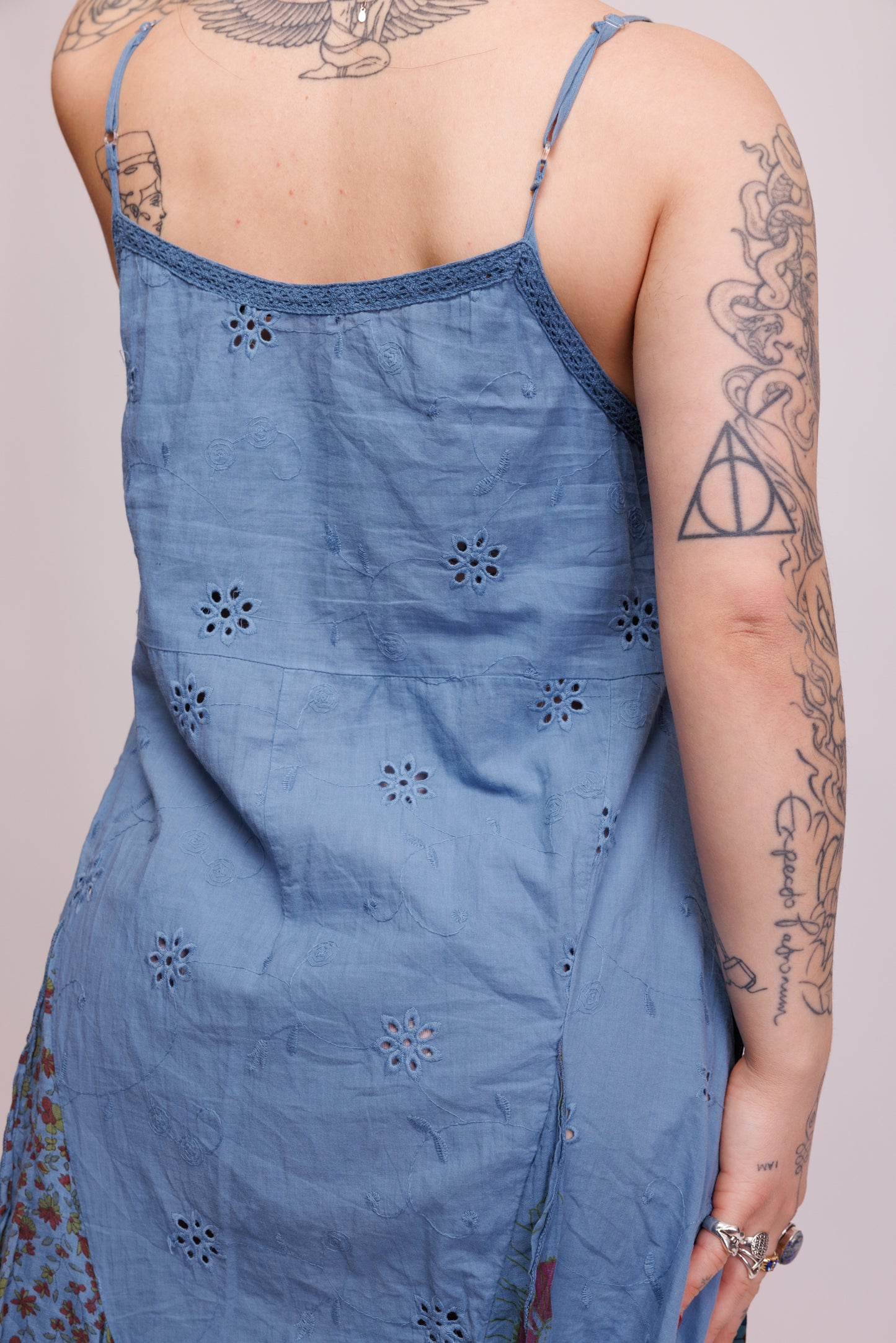 00's Boho Asymetric Midi Dress M