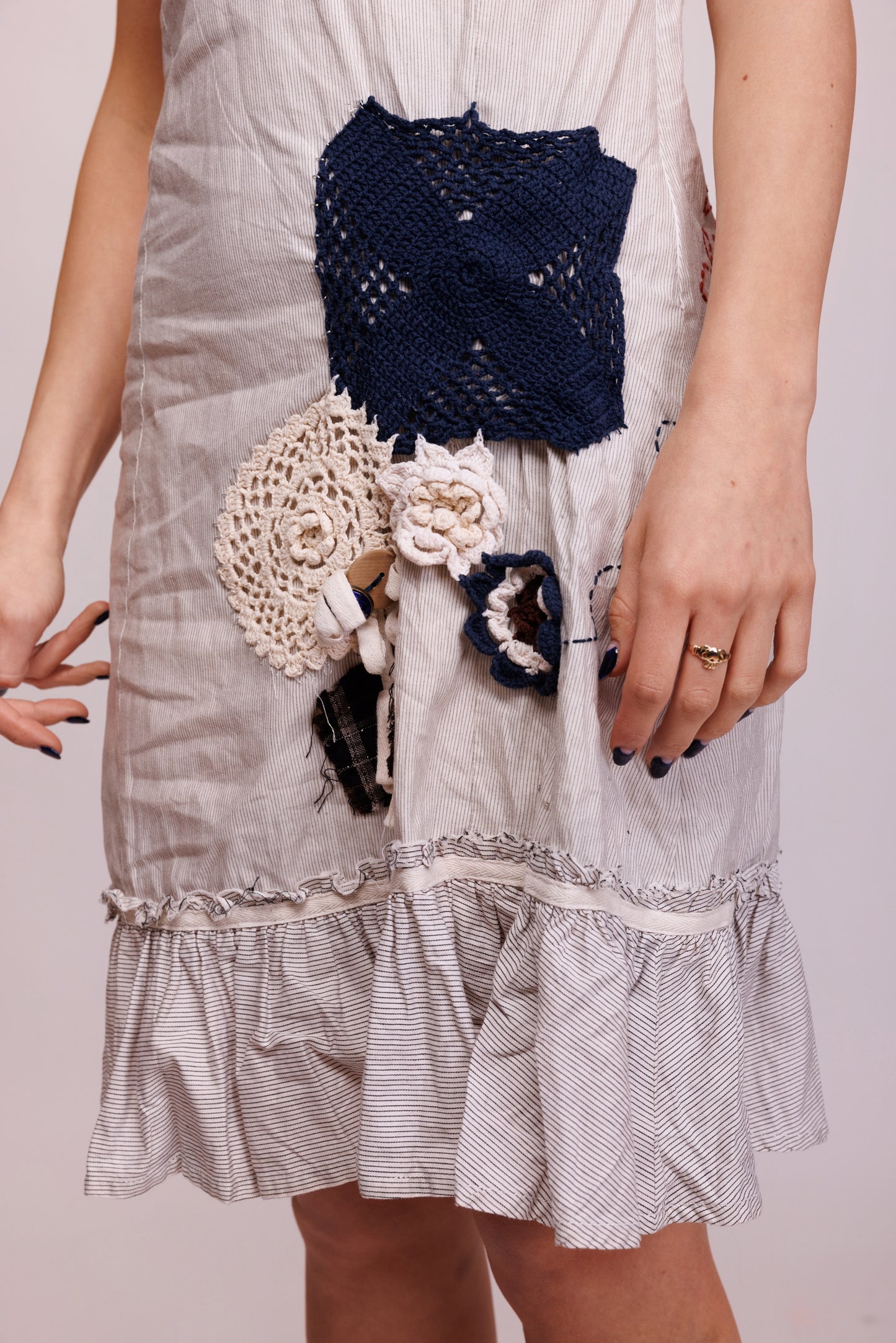 00's Cotton & Crochet Dress S