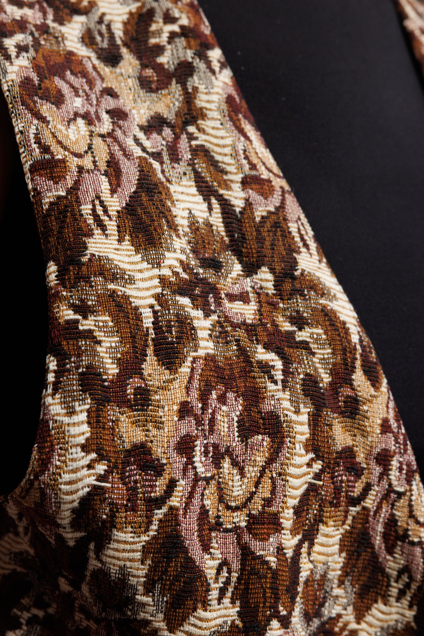 70's Floral Waistcoat M