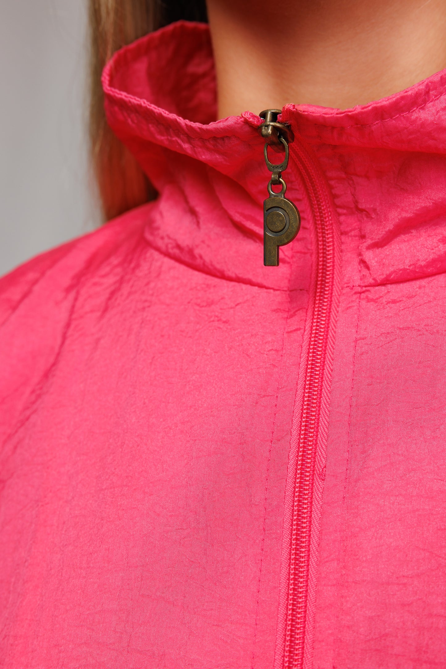 80's Pink Half Zip Jacket M/L