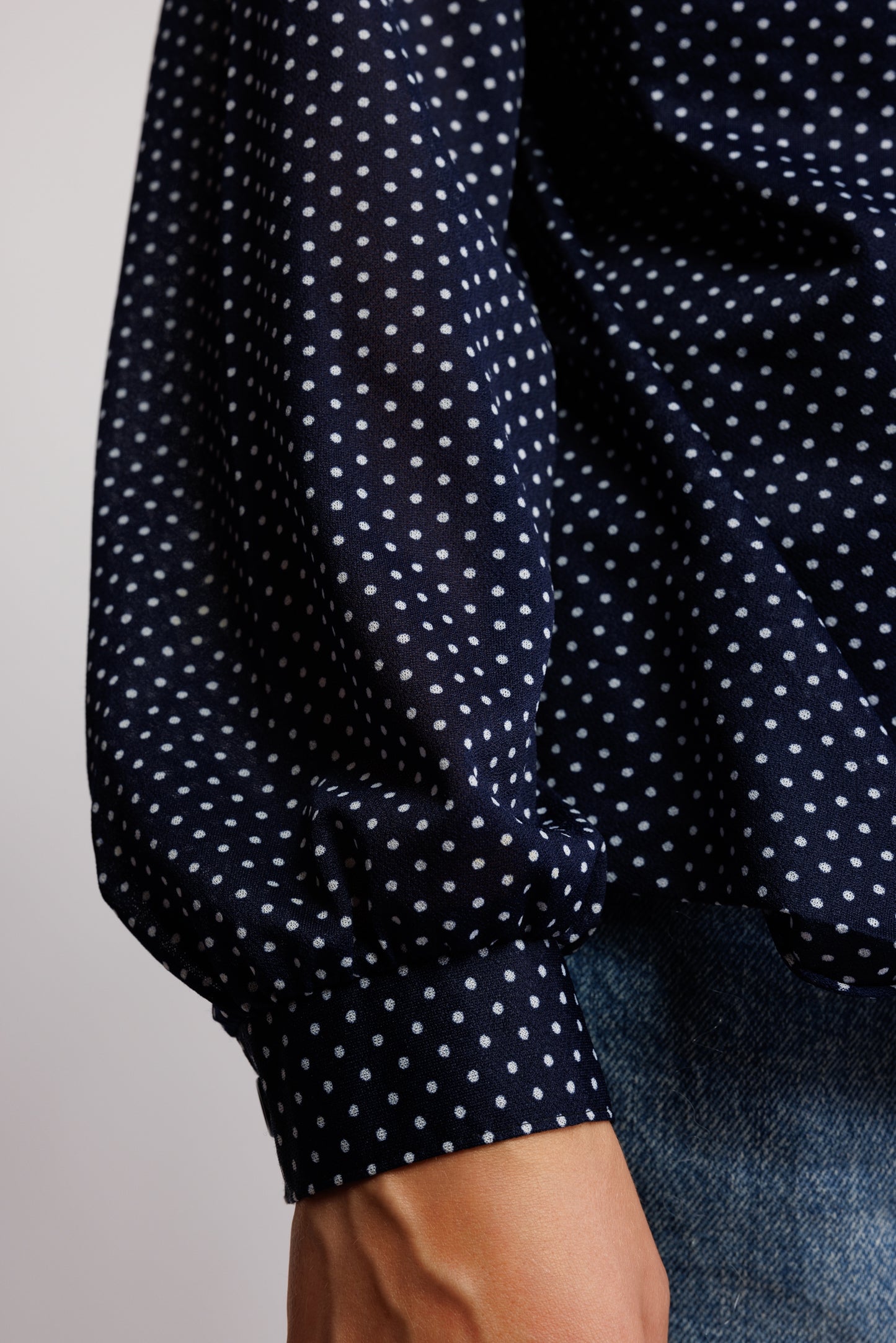 70's Polkadot Shimmy Shirt S/M