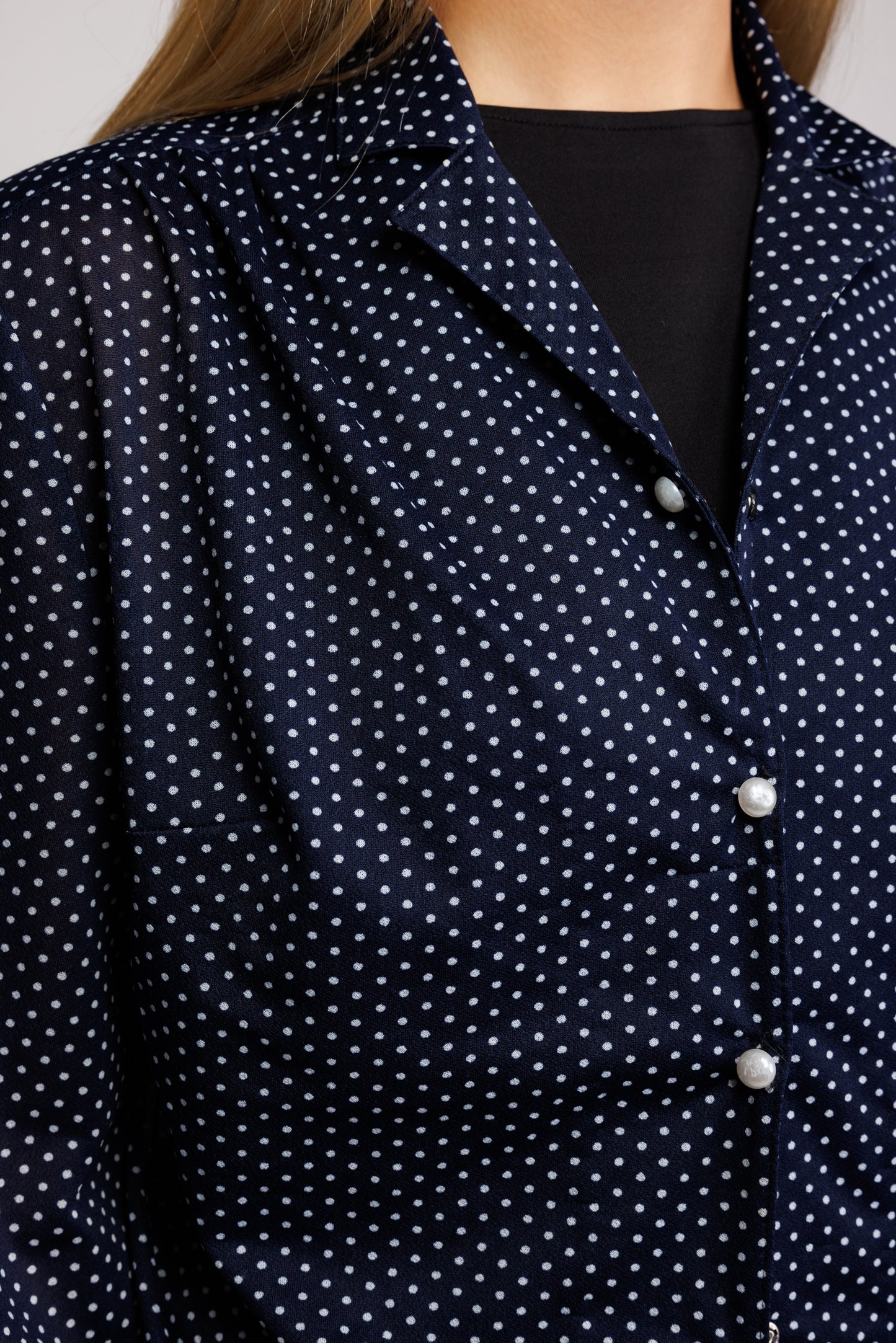 70's Polkadot Shimmy Shirt S/M