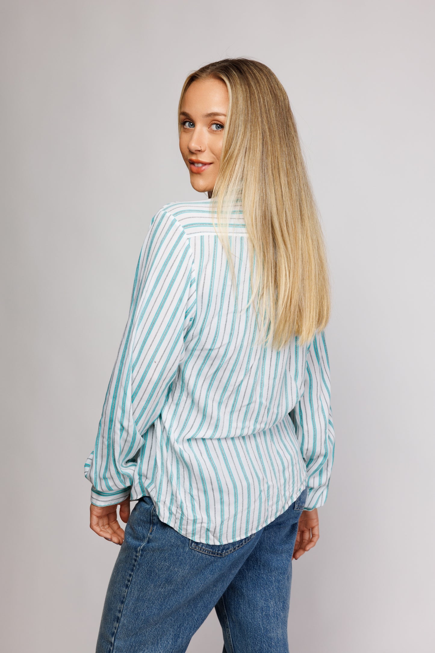 90's Striped Shirt S/M