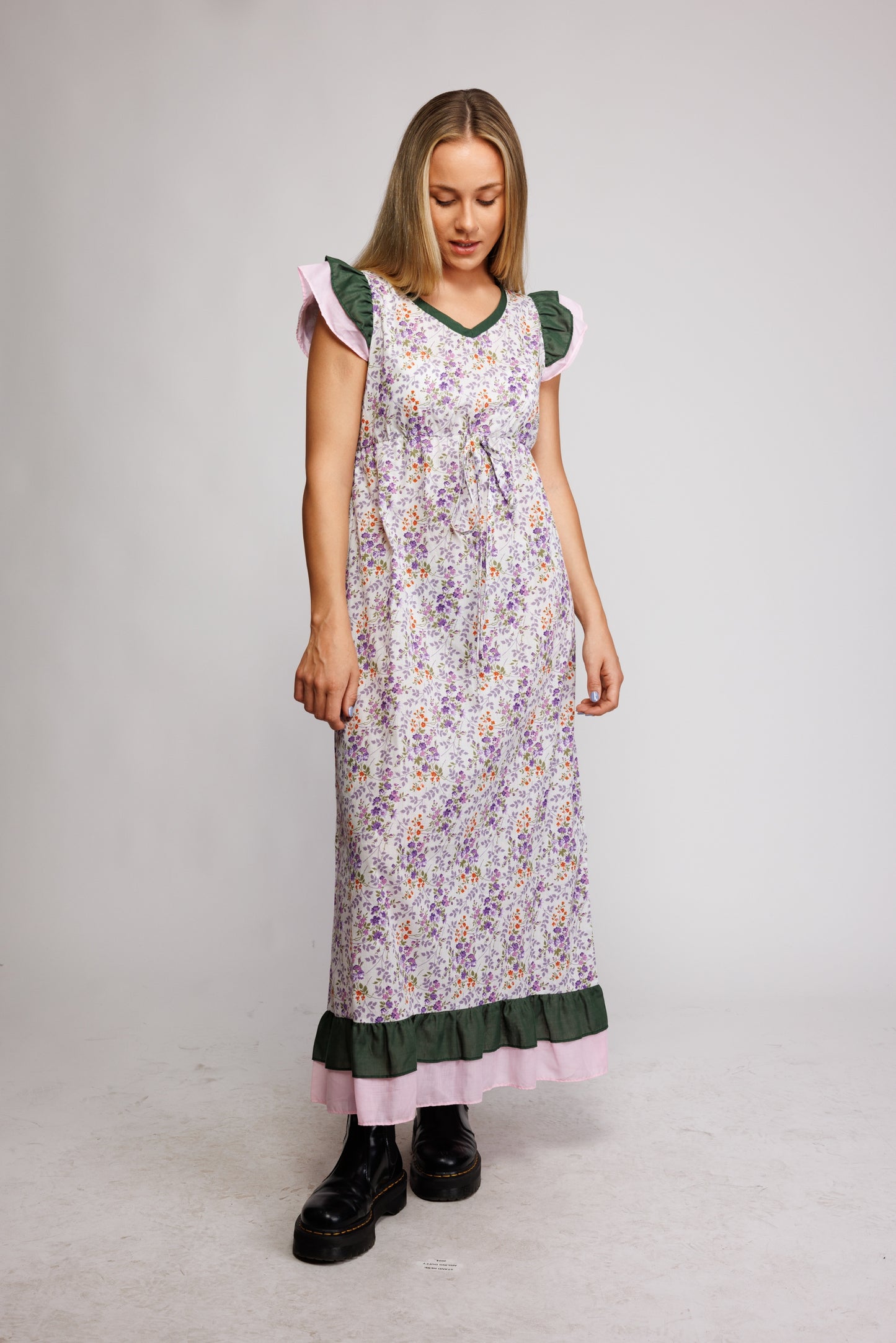 1970's Prarie Maxi Dress S/M