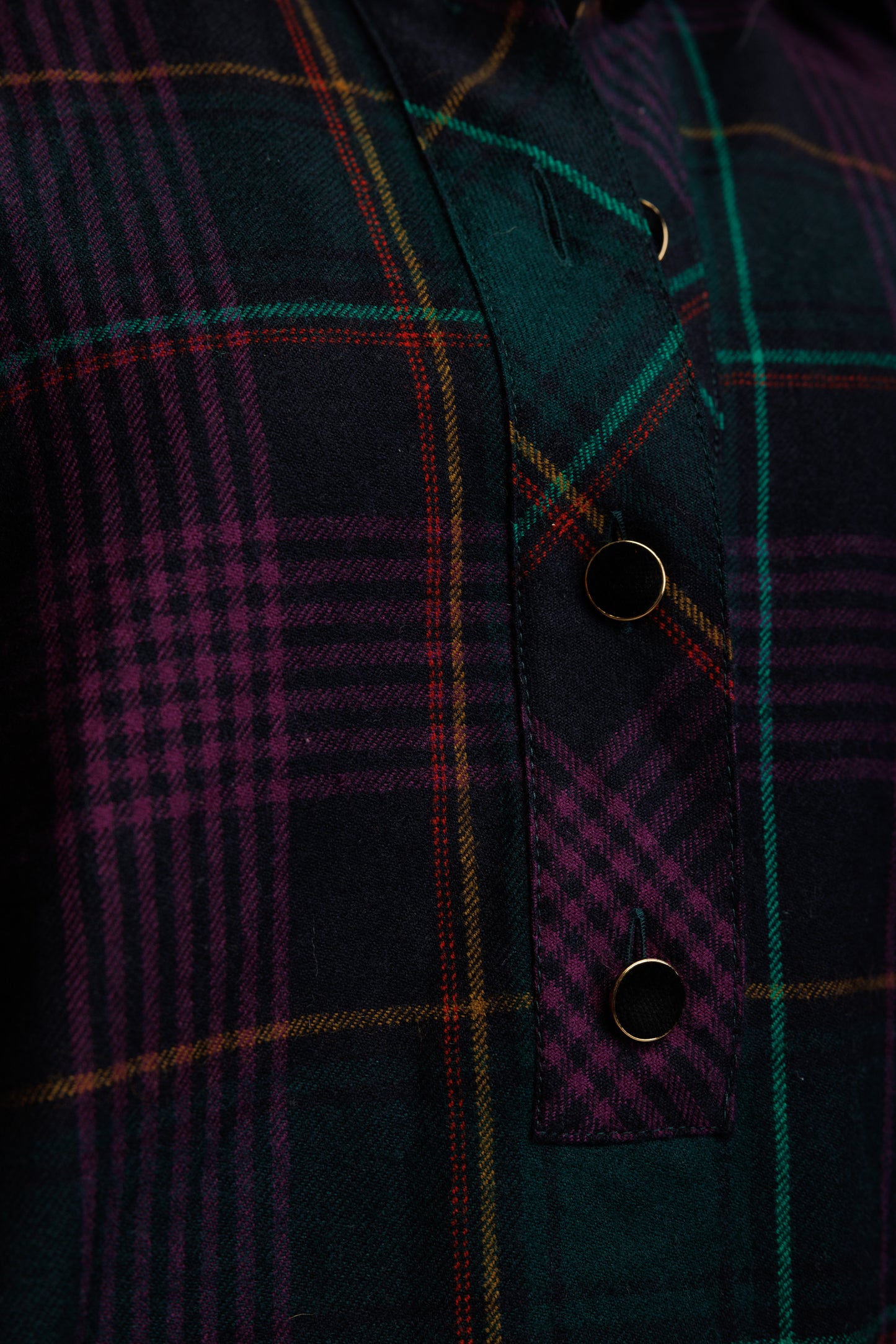 90's Purple Tartan Check Jumper M/L