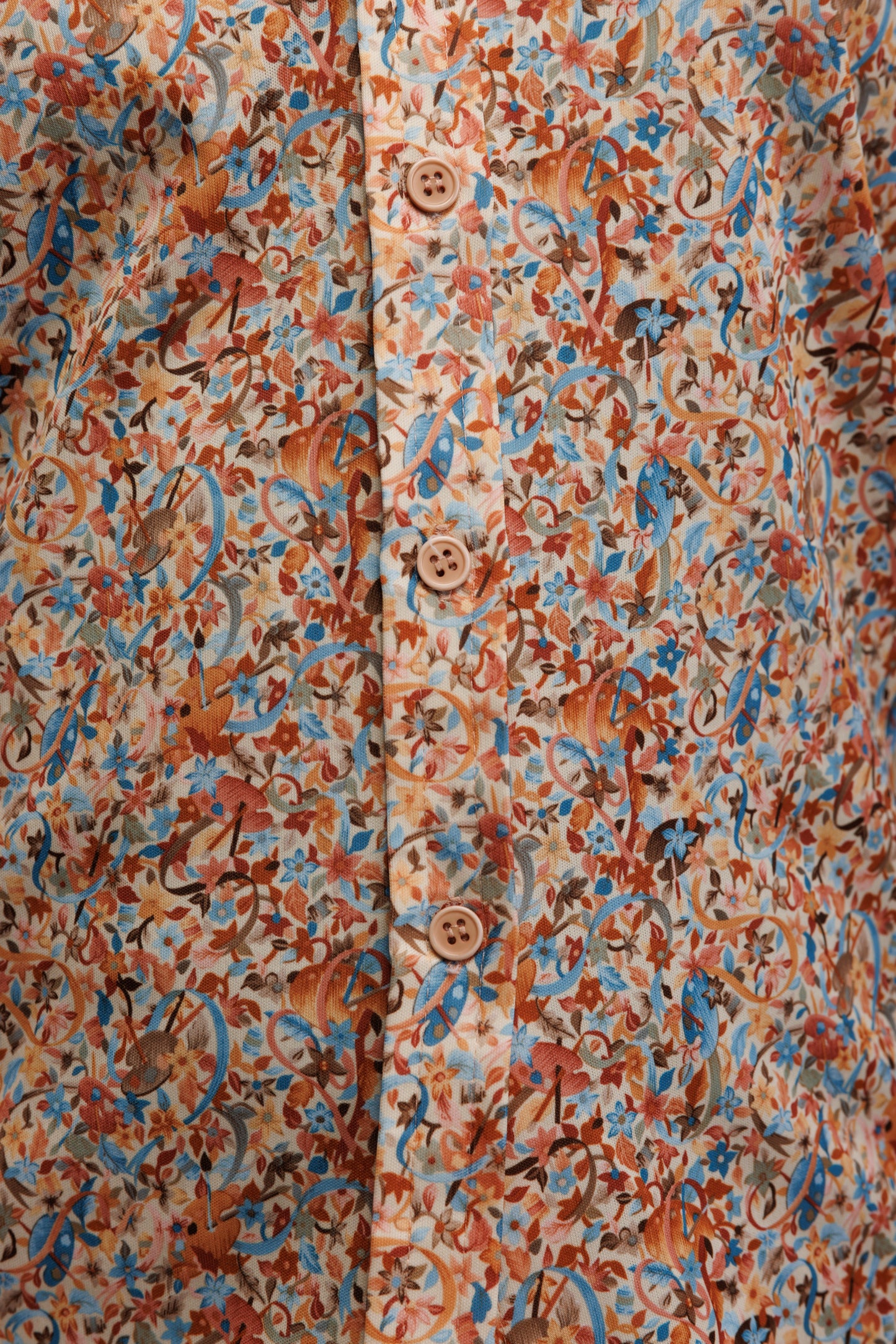 70's Floral Shirt M