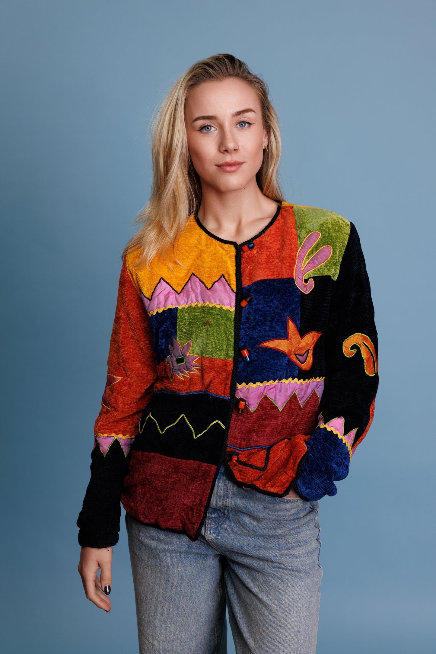 70’s Patchwork Jacket M