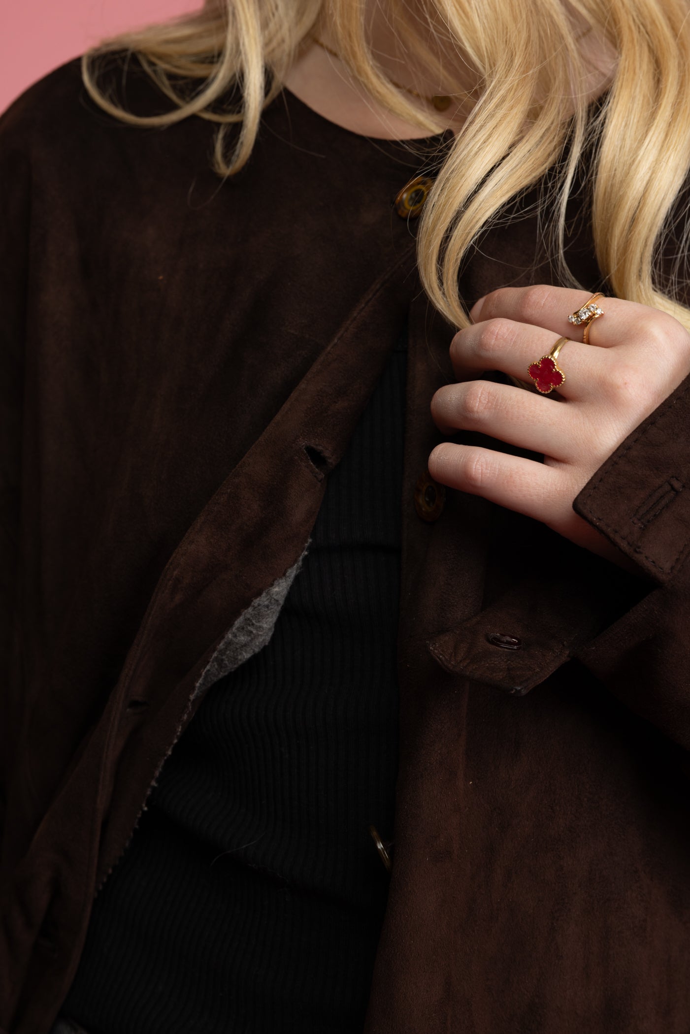 80's Chocolate Suede Light Jacket L/XL