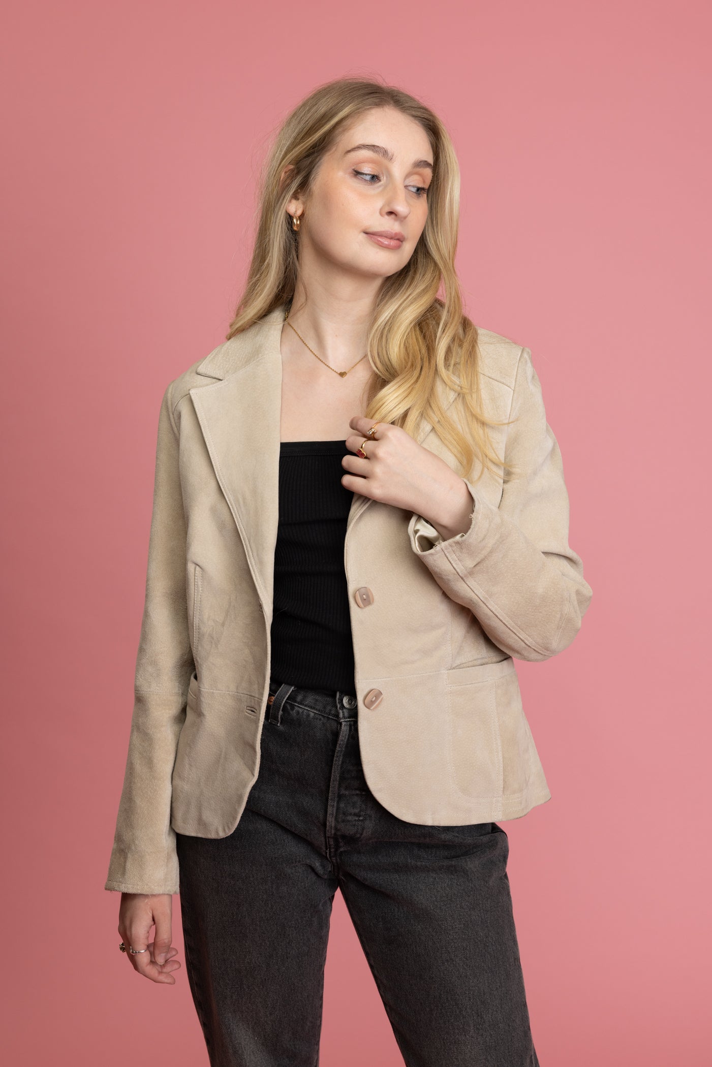 80's Suede Blazer Jacket M