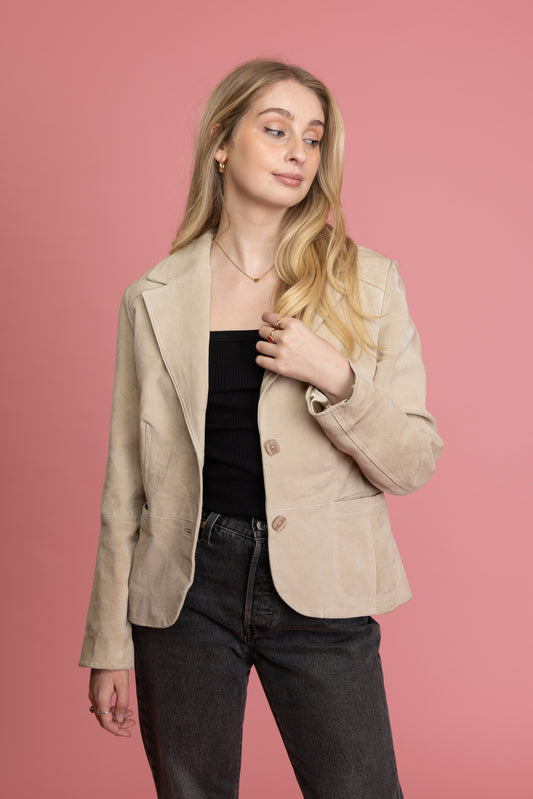 80's Suede Blazer Jacket M