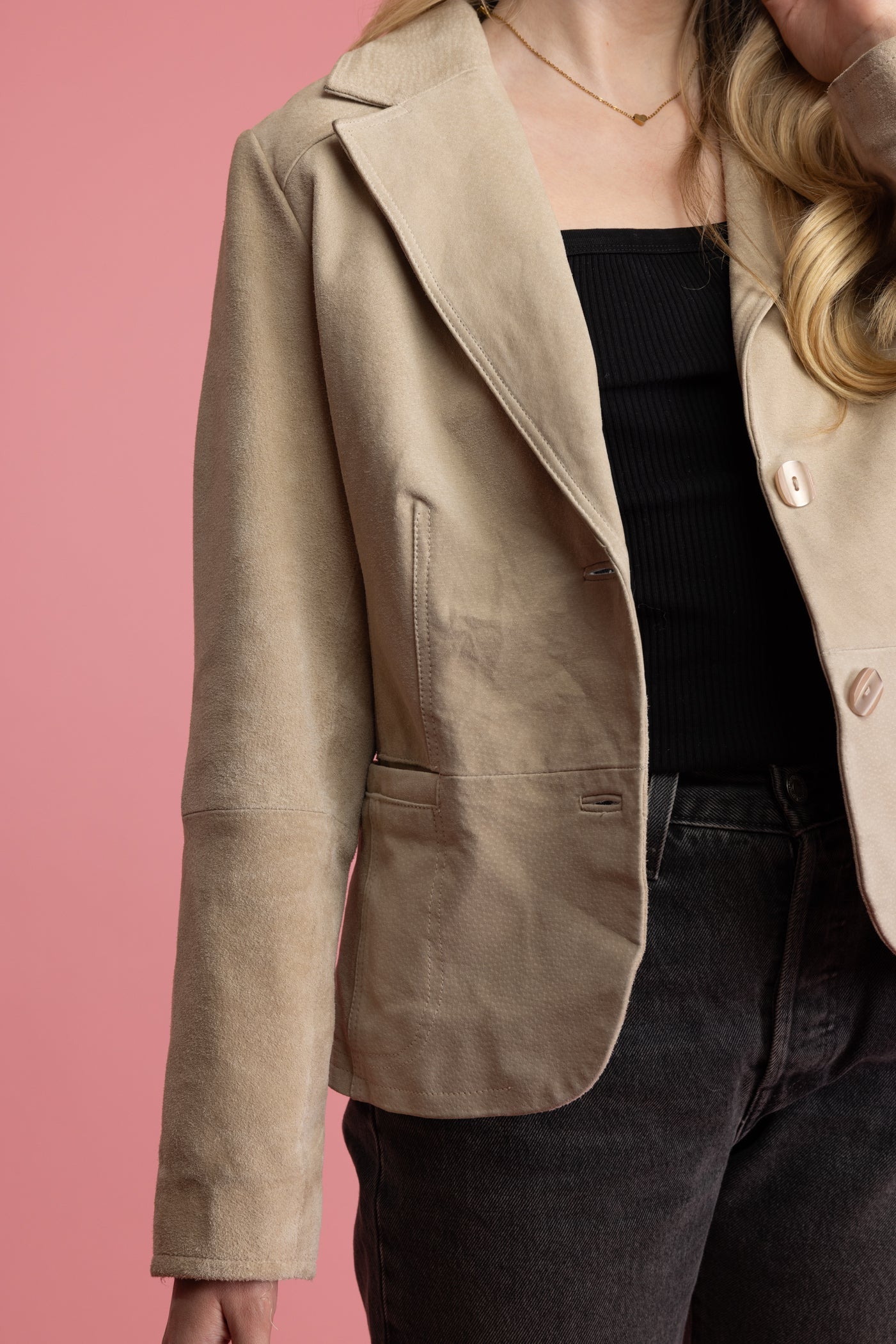 80's Suede Blazer Jacket M