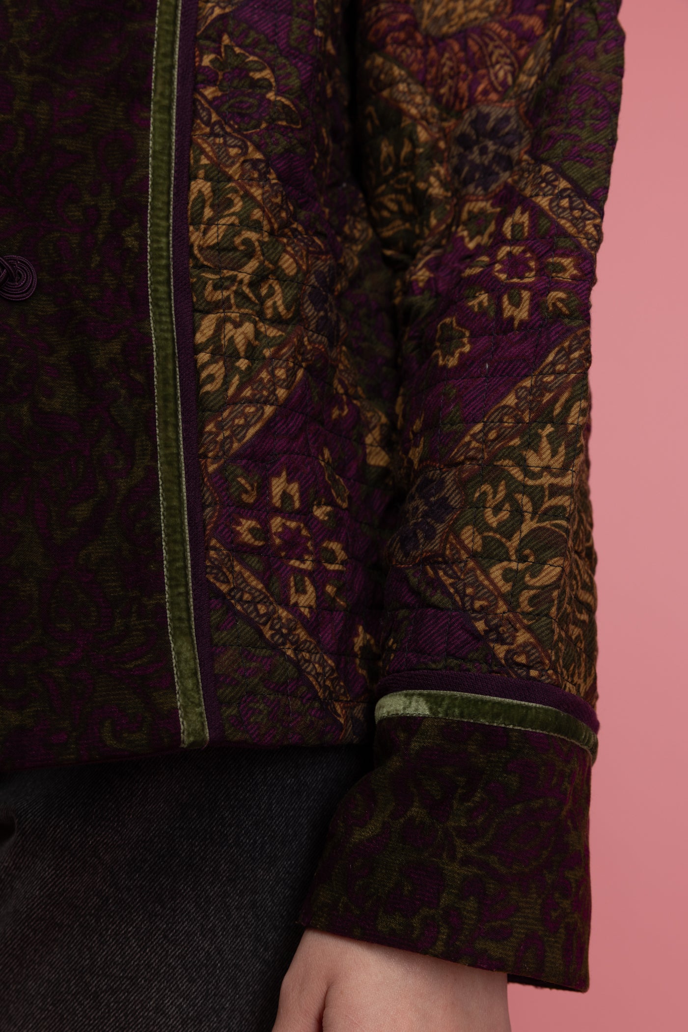 90's Paisley Quilted Jacket M