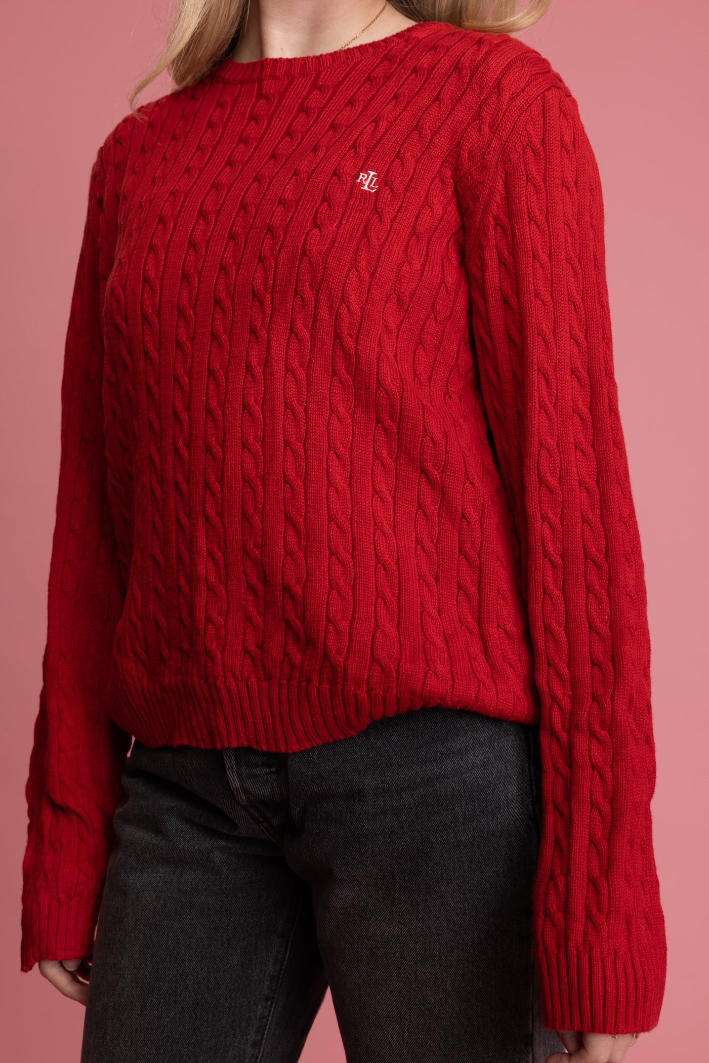 90's Ralph Lauren Cable Knit Jumper M/L