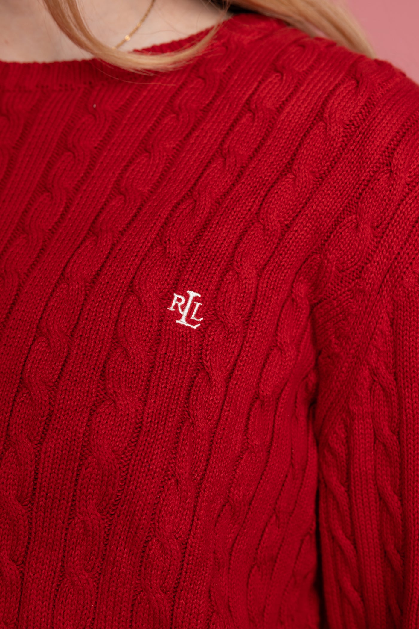 90's Ralph Lauren Cable Knit Jumper M/L
