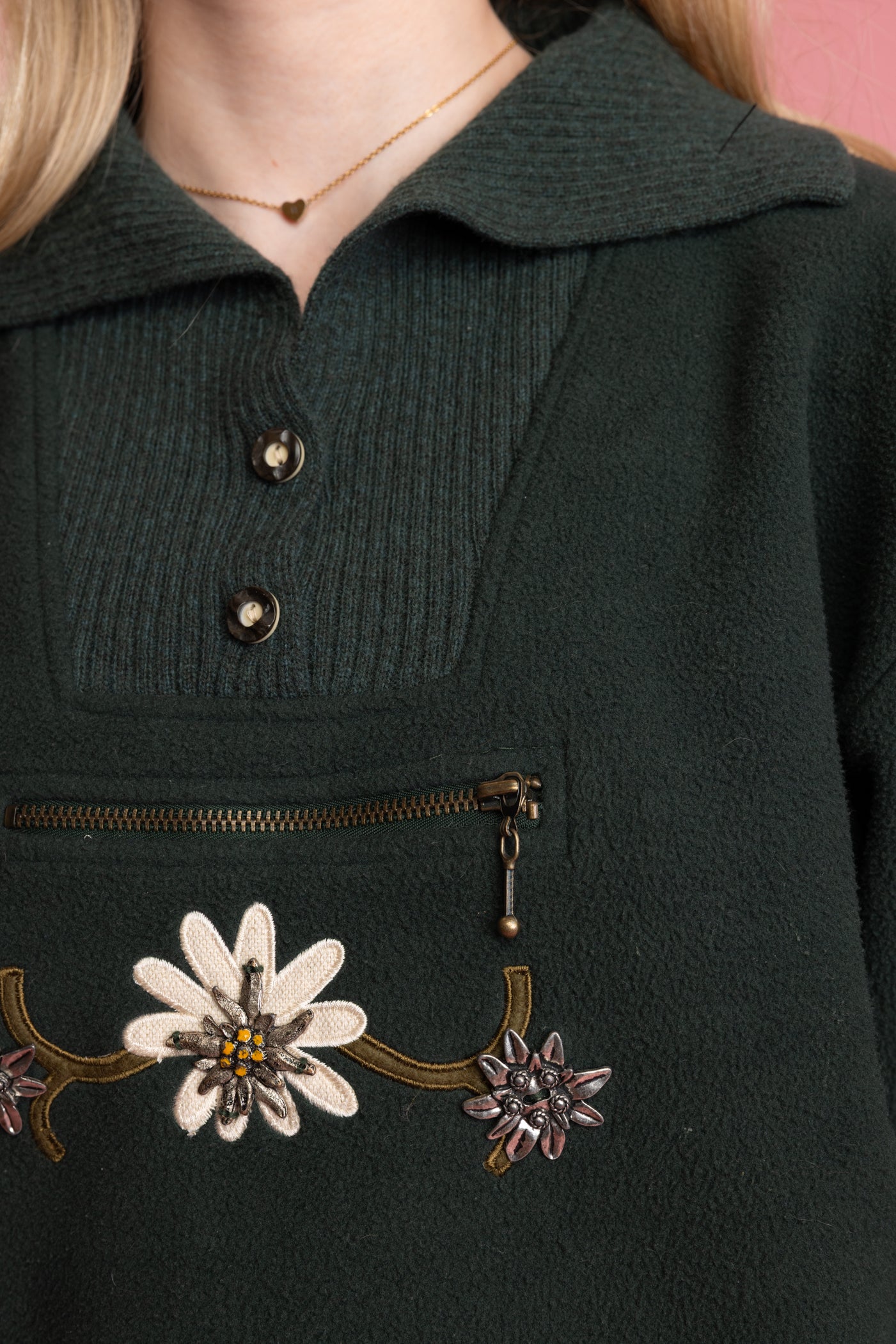 90's Forest Green Adventure Fleece M
