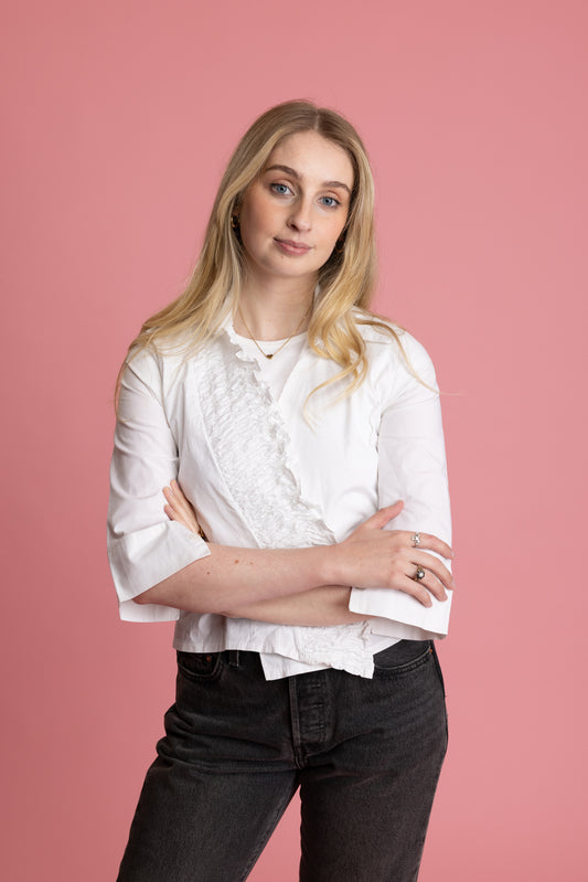 90's Ruffle Wrap Top XS/S