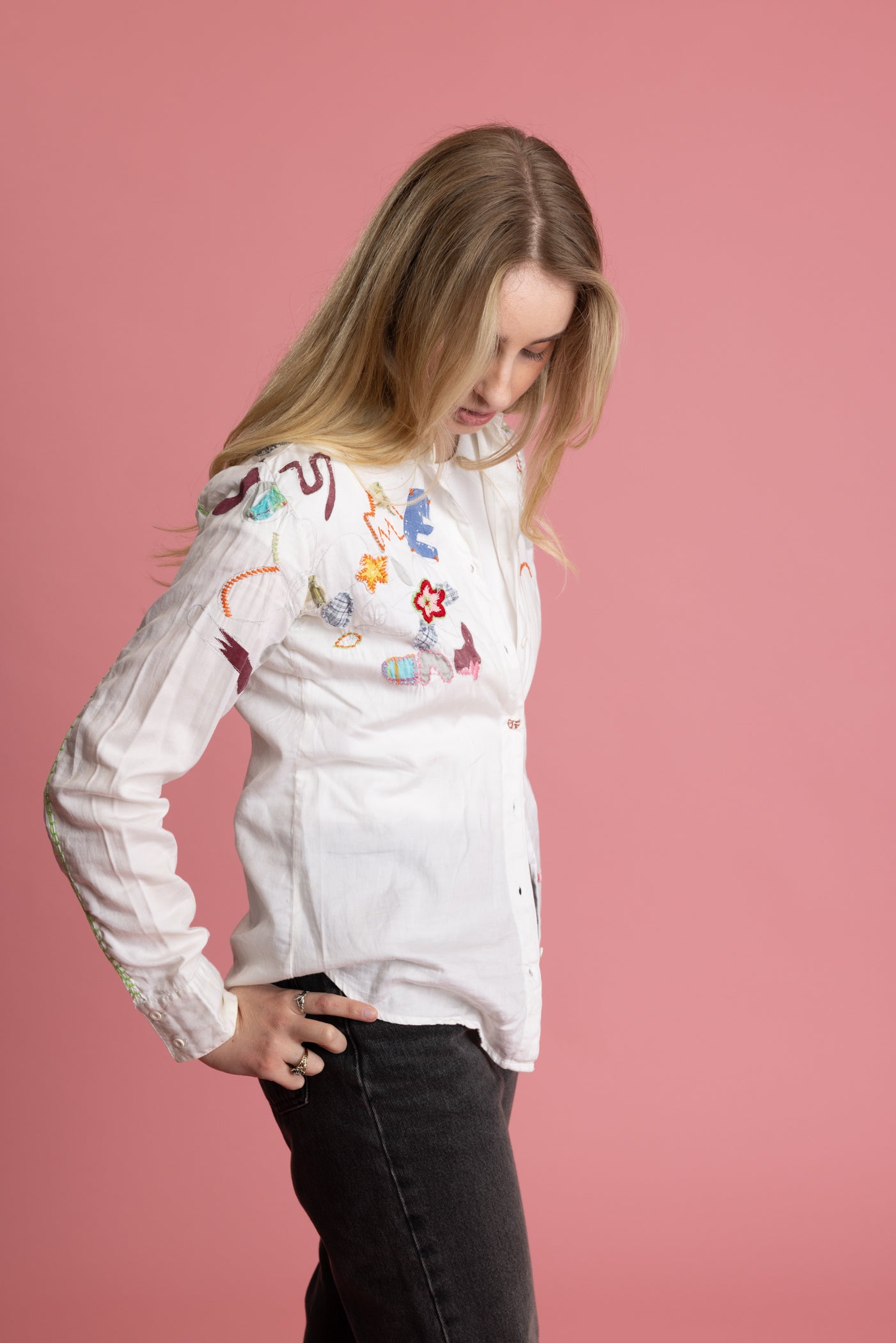 90's Desigual Embroidered Shirt S