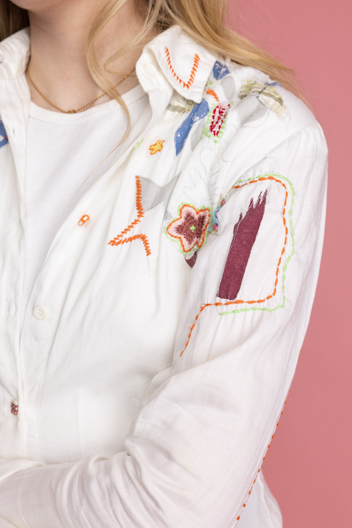 90's Desigual Embroidered Shirt S