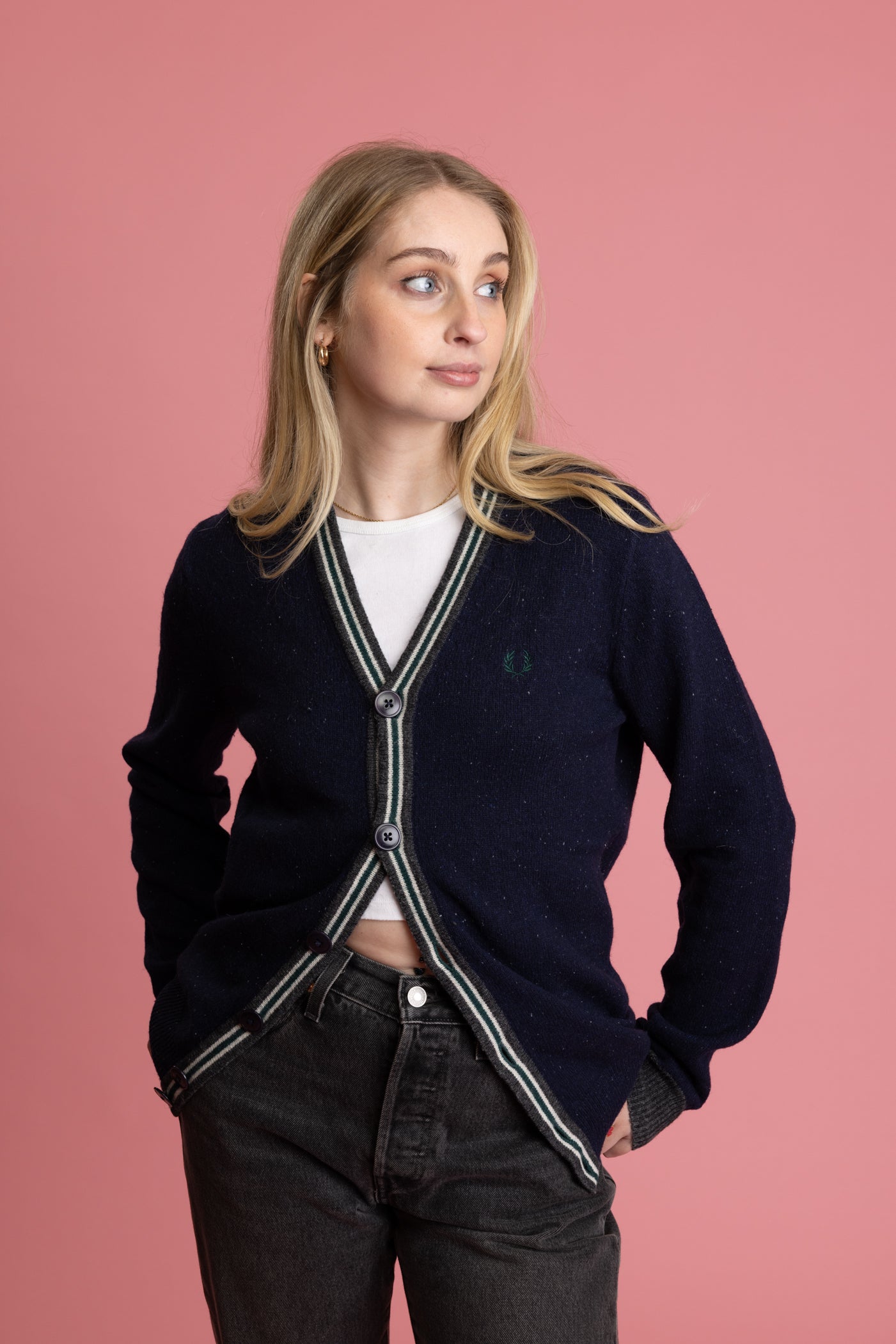 90's Fred Perry Cardigan M