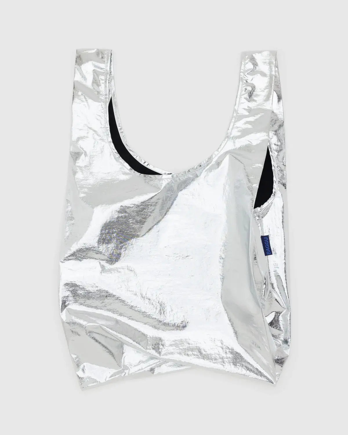 Baggu Standard Shopper in Silver Metallic