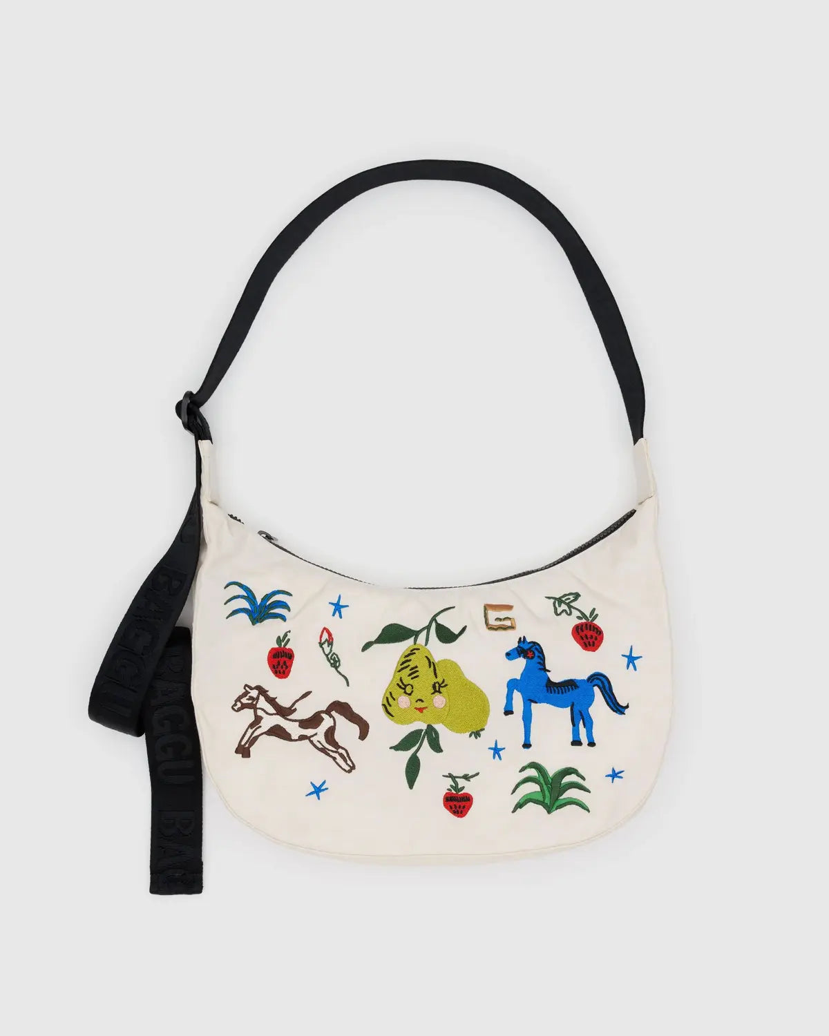 Baggu Embroidered Western Medium Cresent Bag