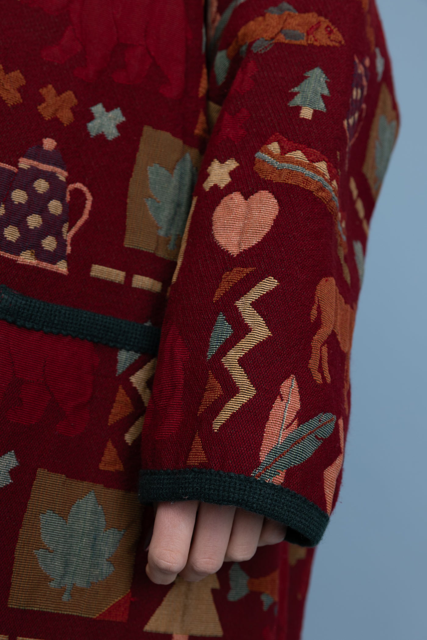 80's Textured Tapestry Forest Jacket L/XL