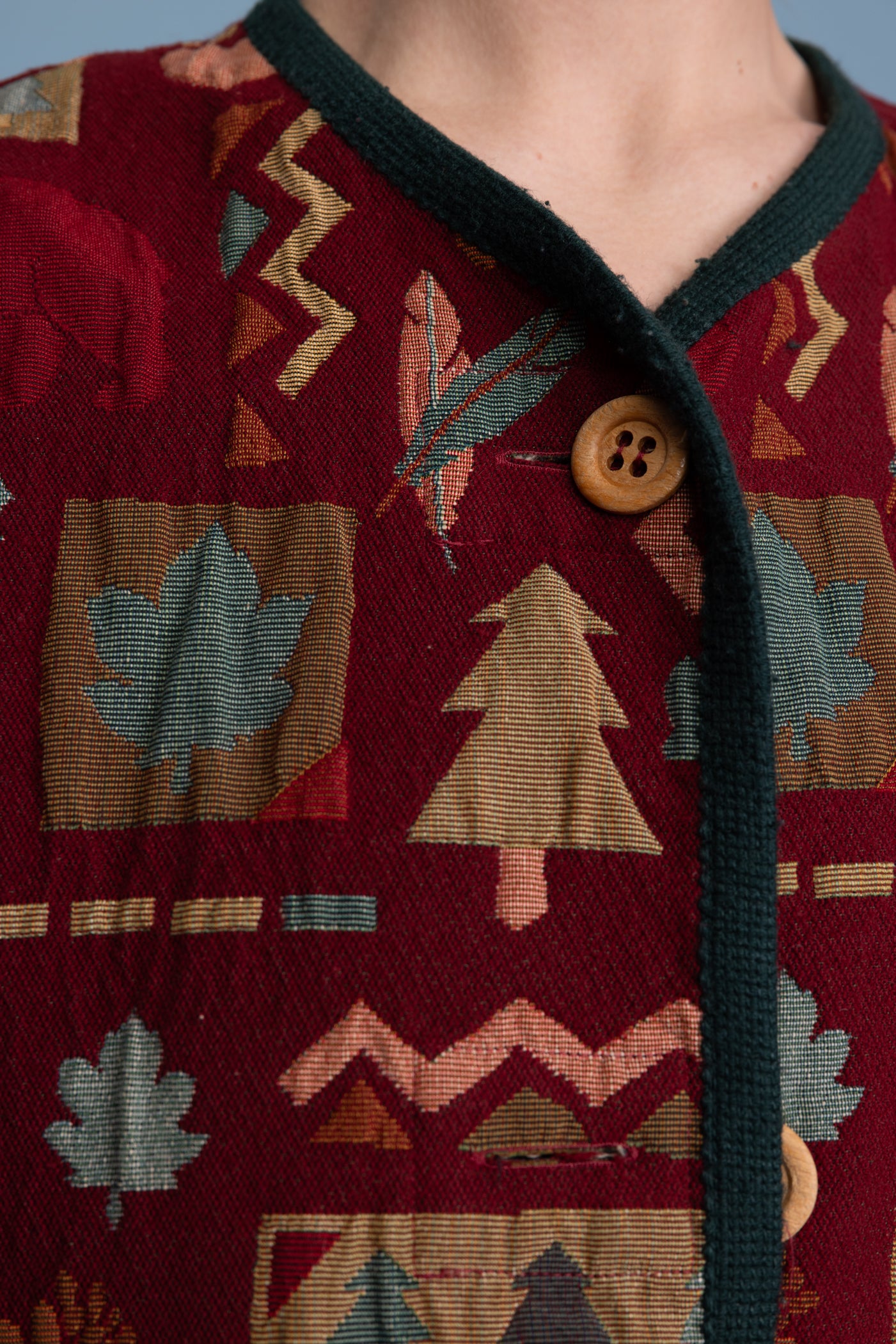 80's Textured Tapestry Forest Jacket L/XL
