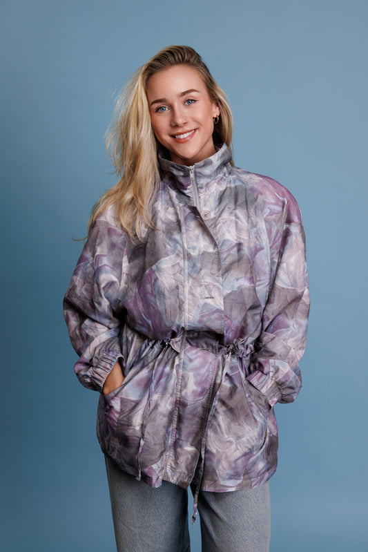 90's Pastel Lilac Rain Jaket M