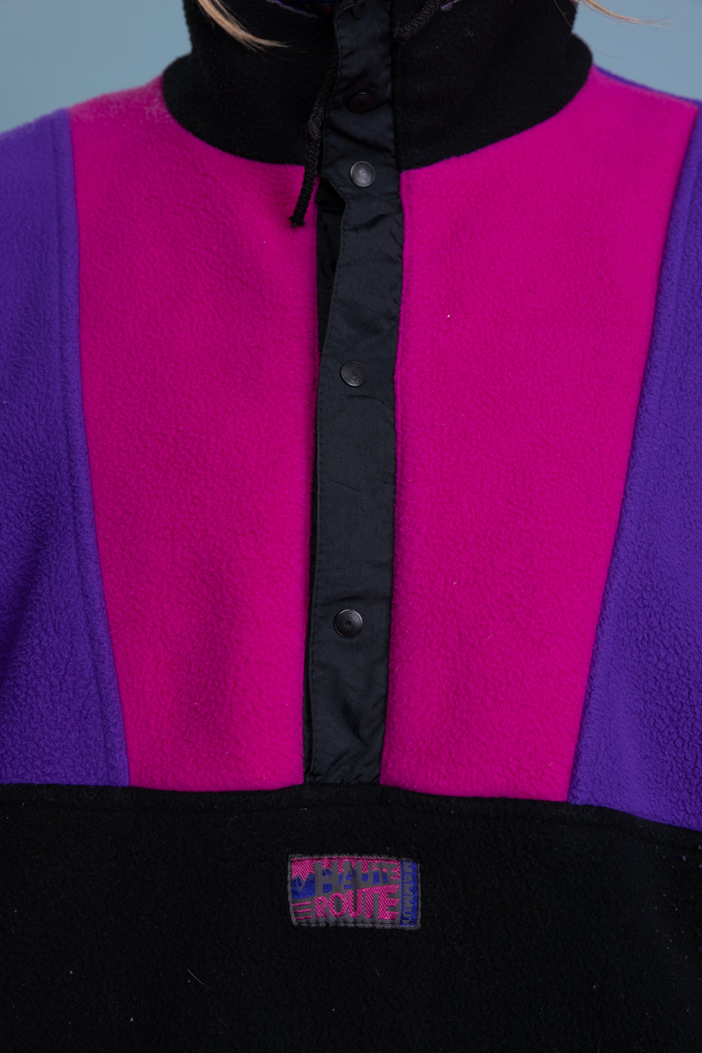 90's Pink&Purple Block Fleece S/M