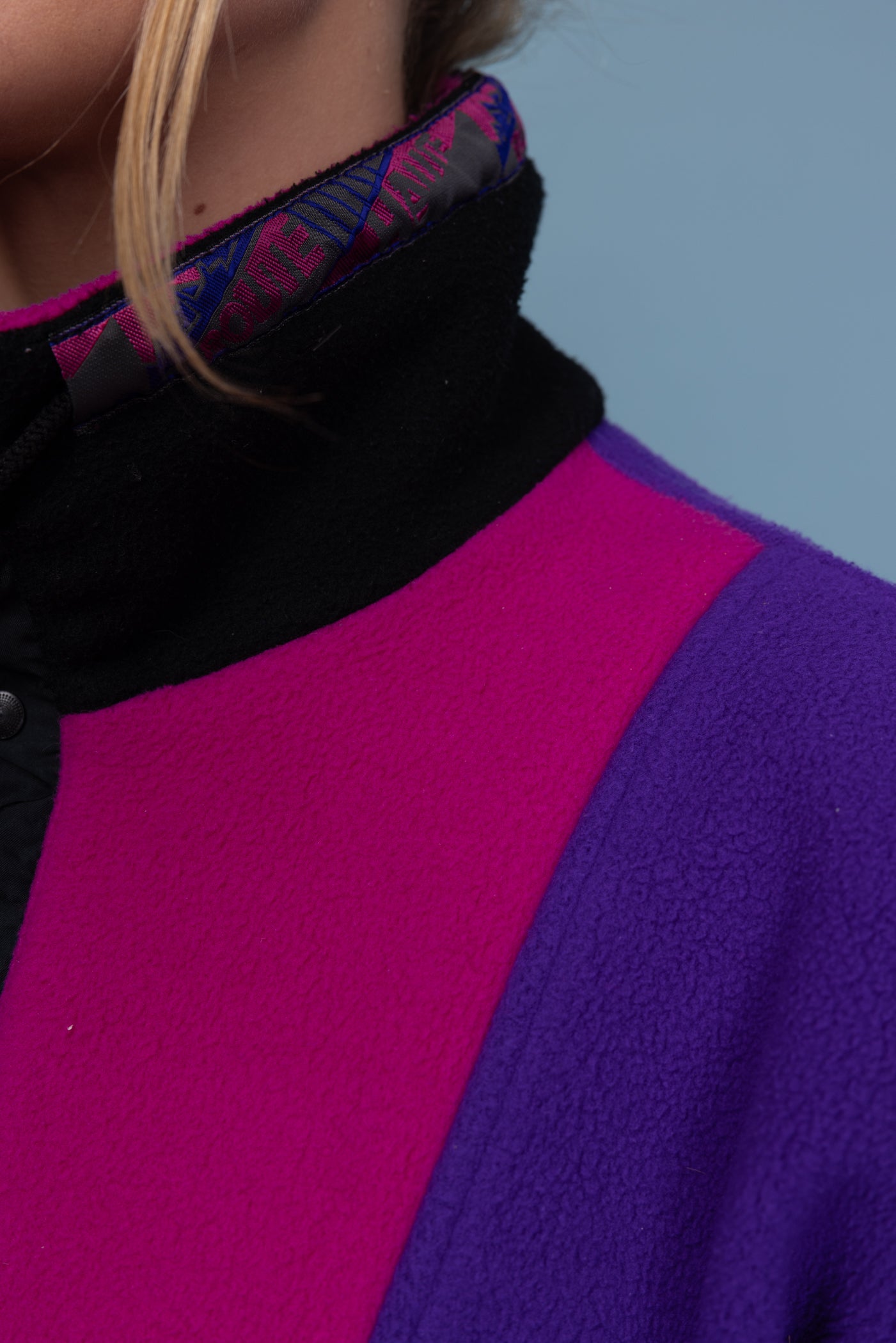 90's Pink&Purple Block Fleece S/M