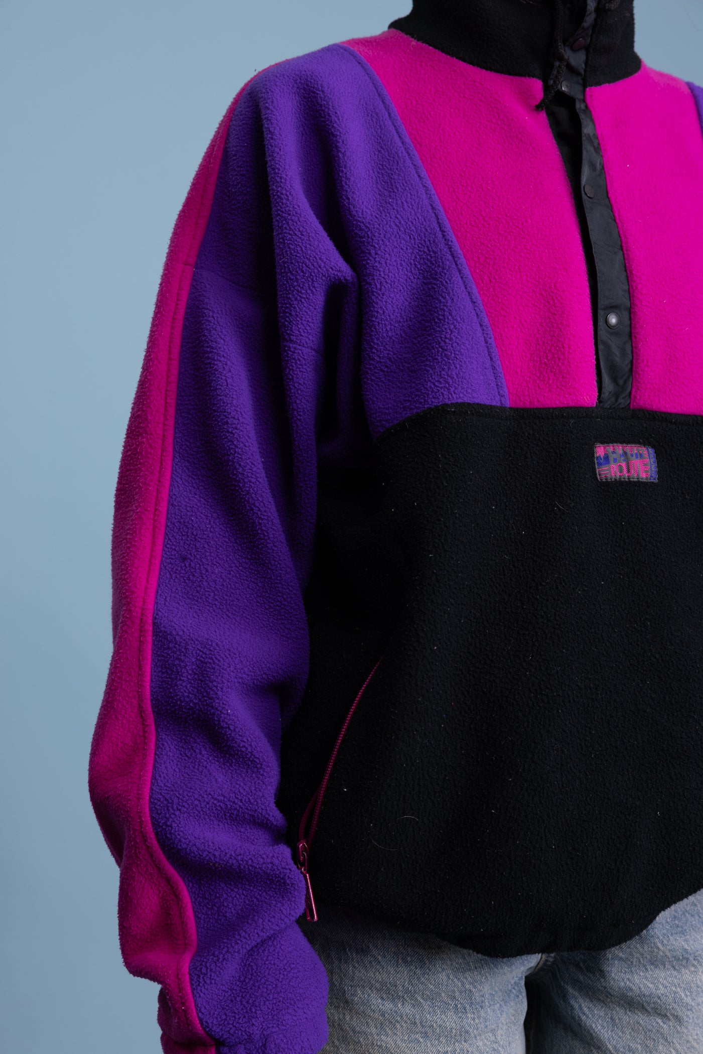 90's Pink&Purple Block Fleece S/M