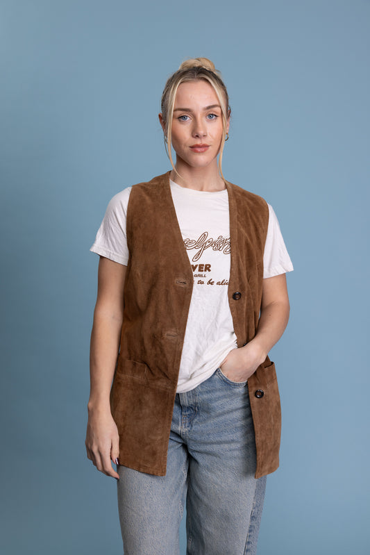 80's Suede Waistcoat M/L