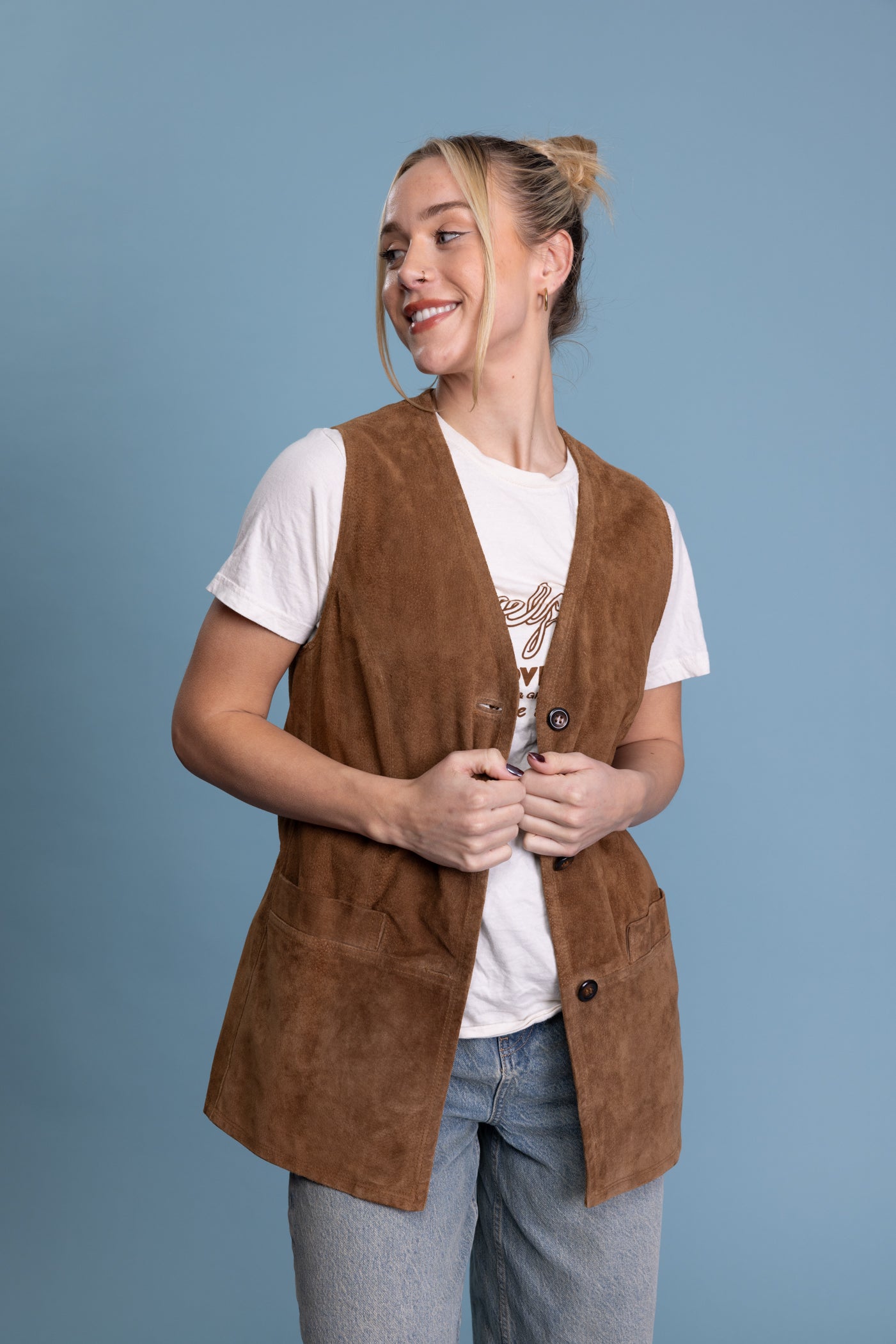 80's Suede Waistcoat M/L