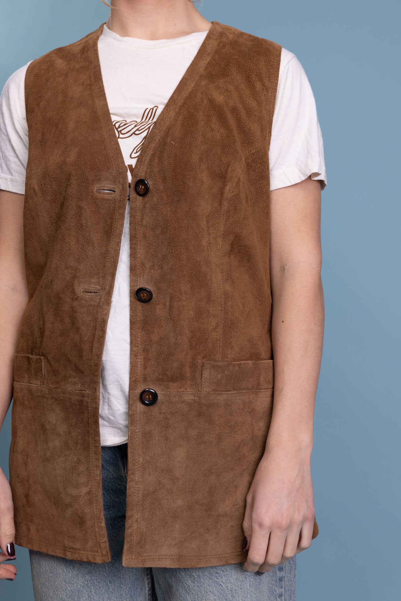 80's Suede Waistcoat M/L