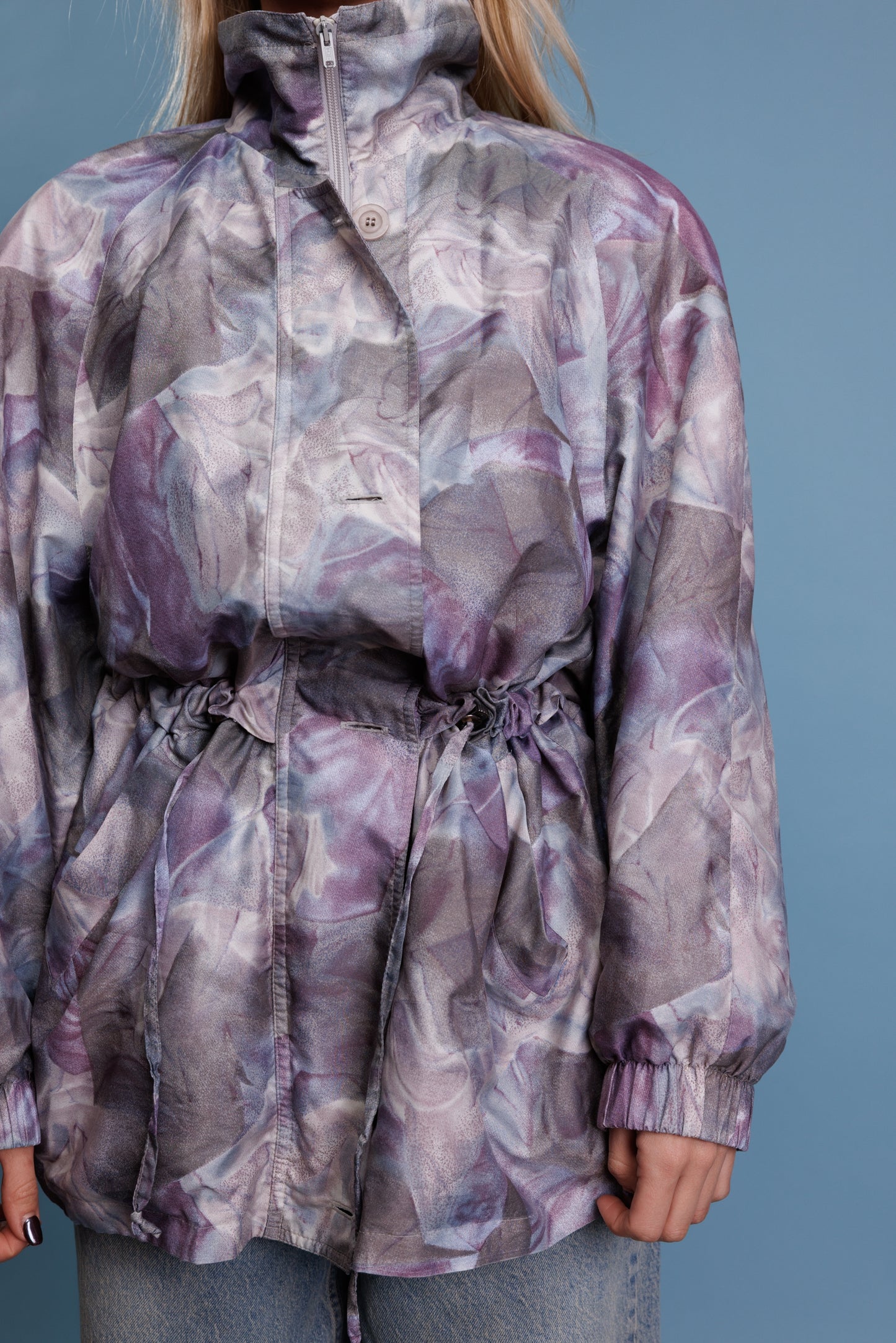 90's Pastel Lilac Rain Jaket M