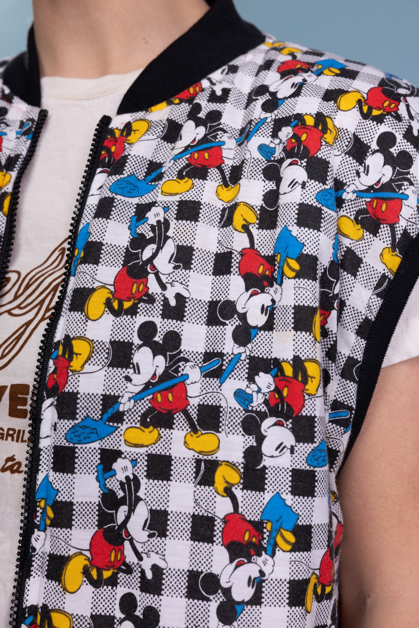 80's Mickey Mouse Workwear Reversible  Gilet L