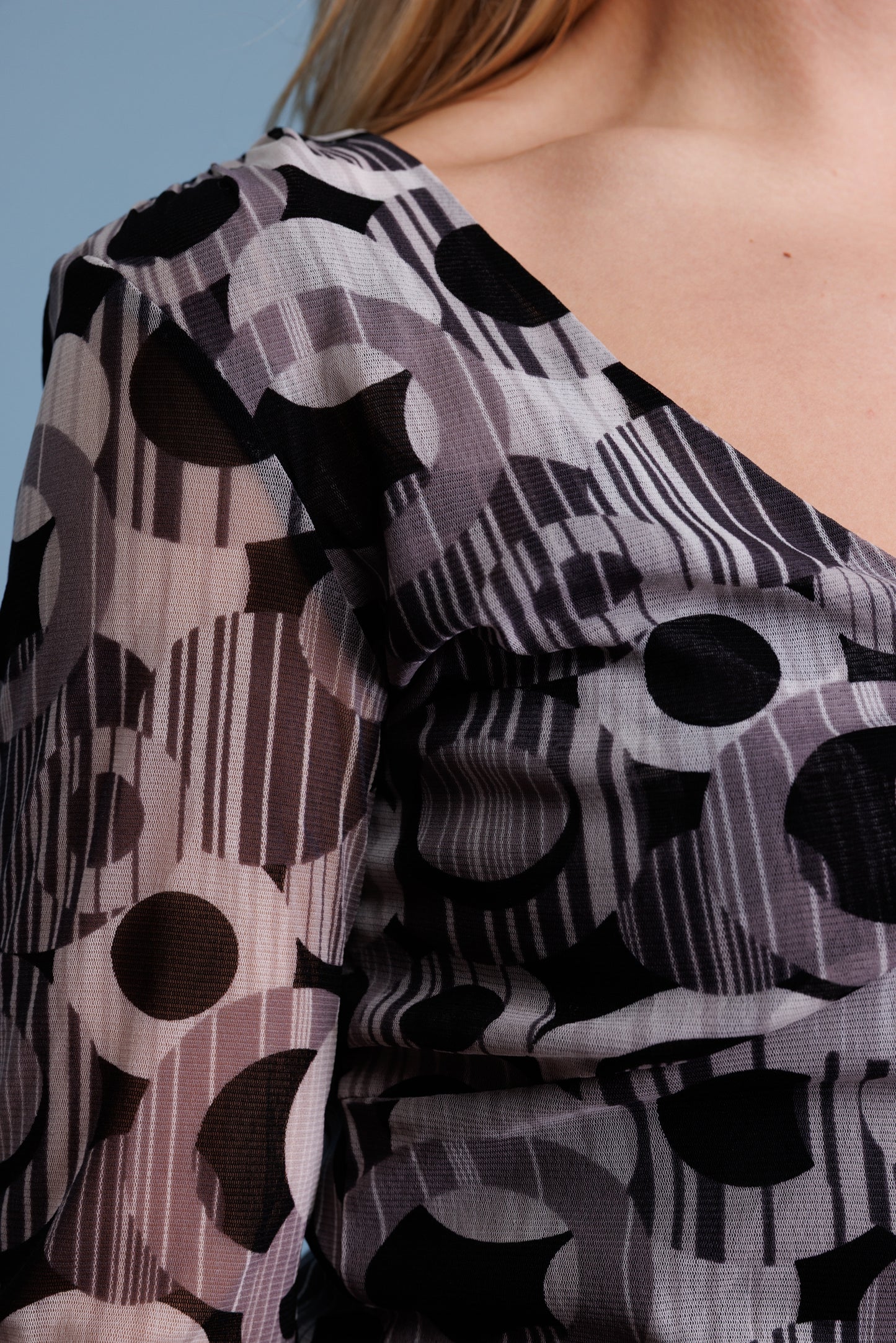 90's Sheer Patterened Top S/M