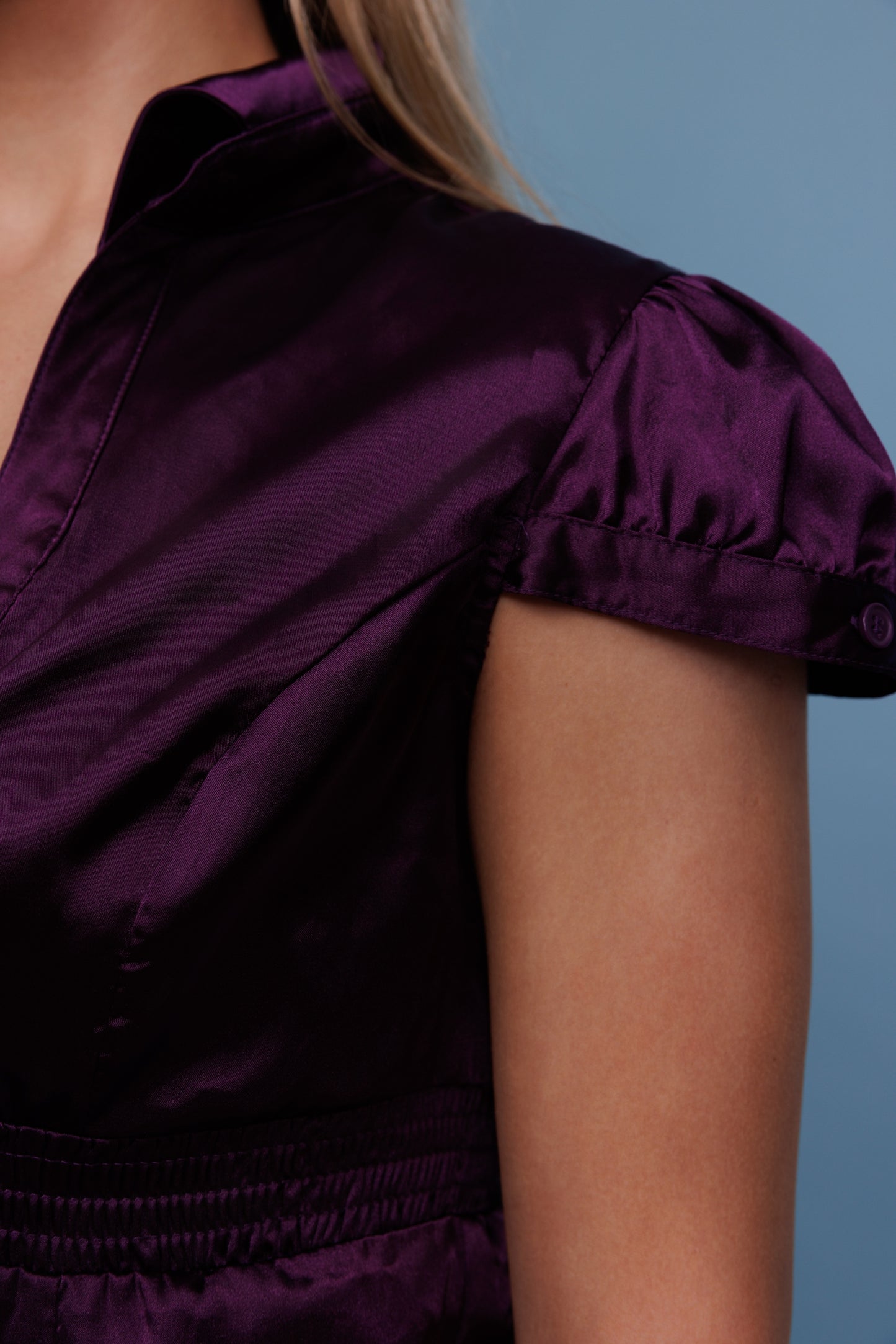 00's Purple Satin Taly Weijl Top S/M