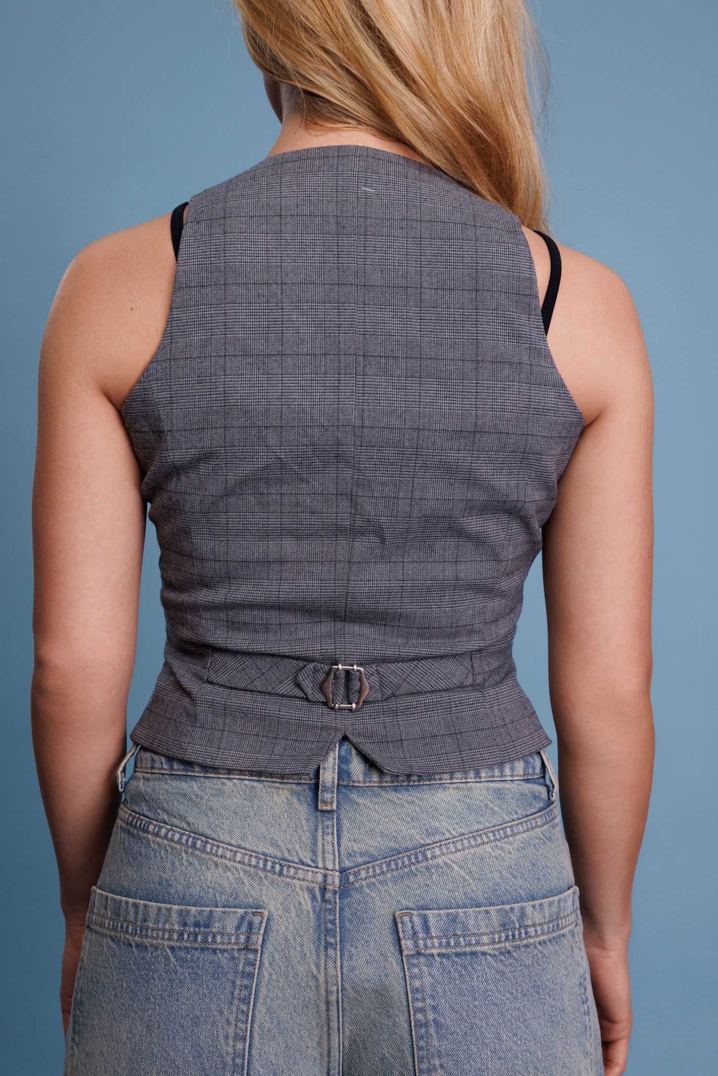 00's Corset Style Pinstriped Waistcoat S