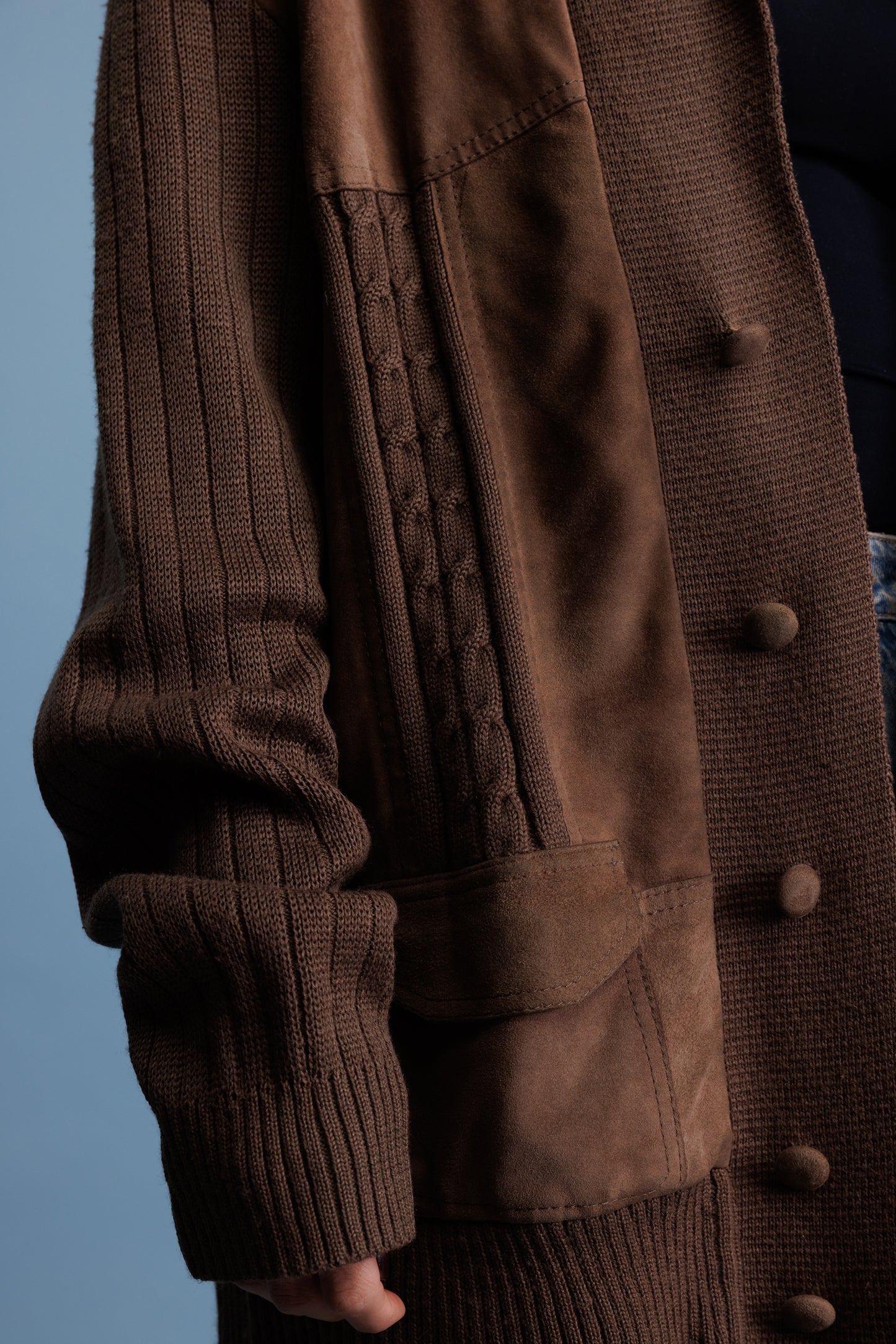 70's Suede Panelled Jacket M/L